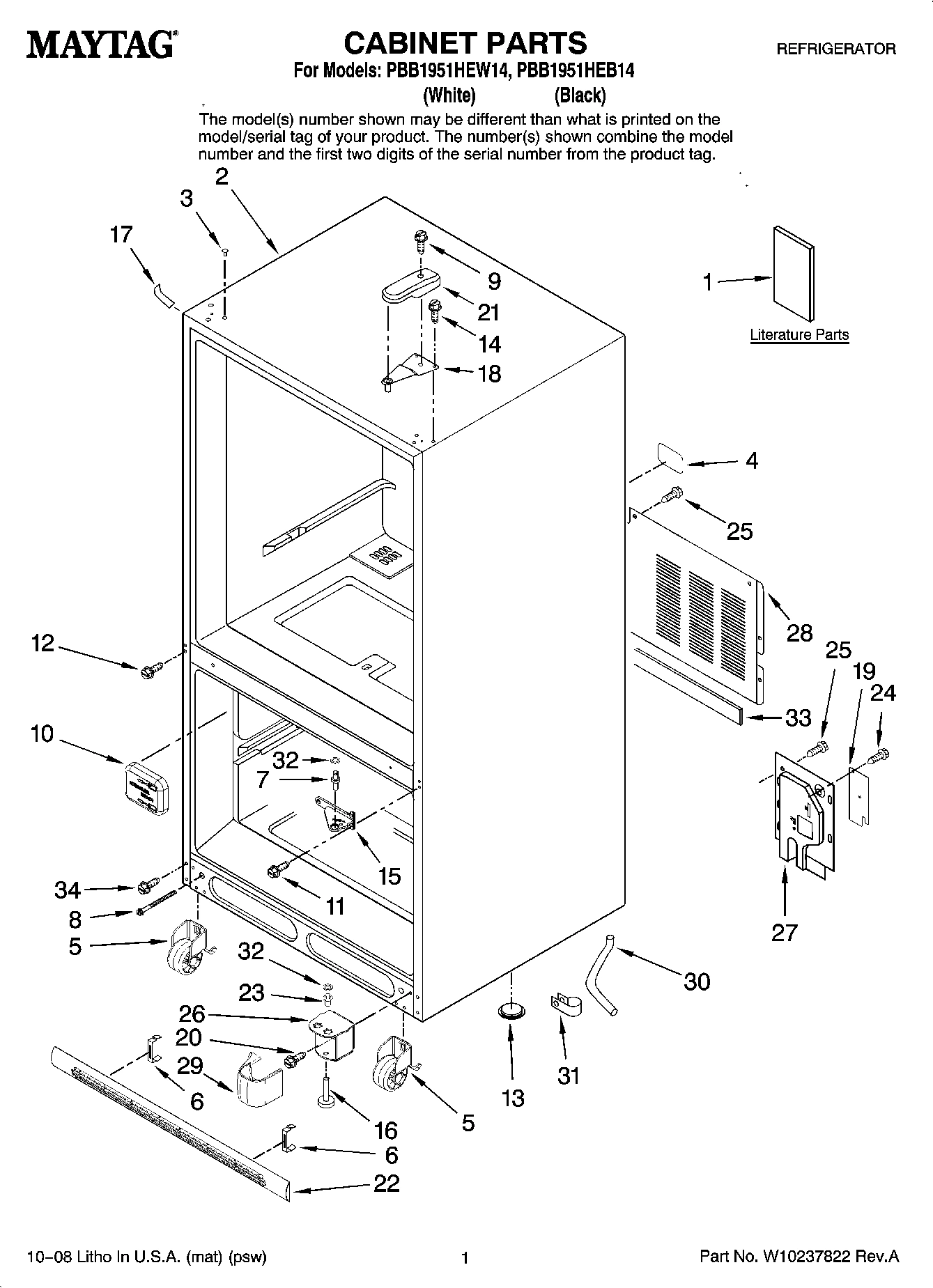 01 - CABINET PARTS