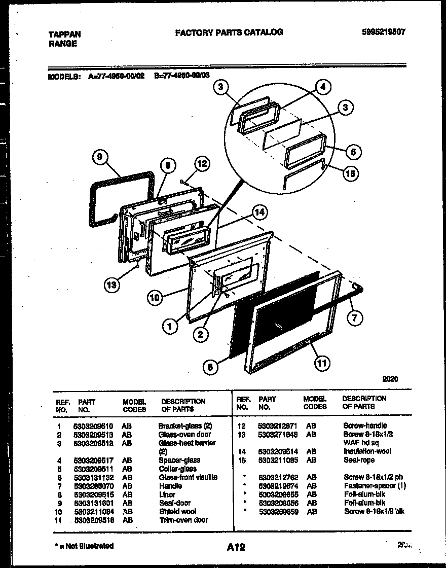 03 - LOWER OVEN DOOR PARTS