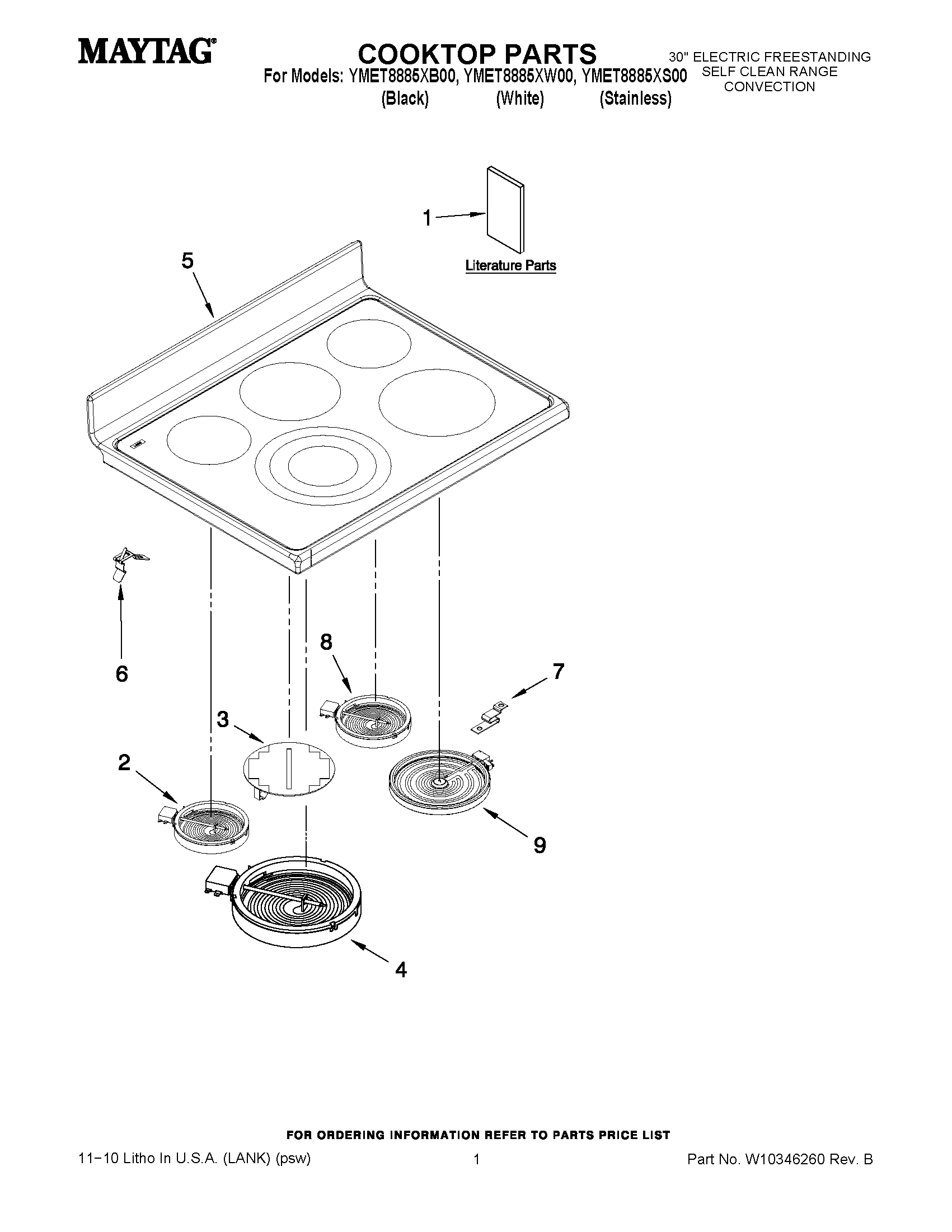 01 - COOKTOP PARTS