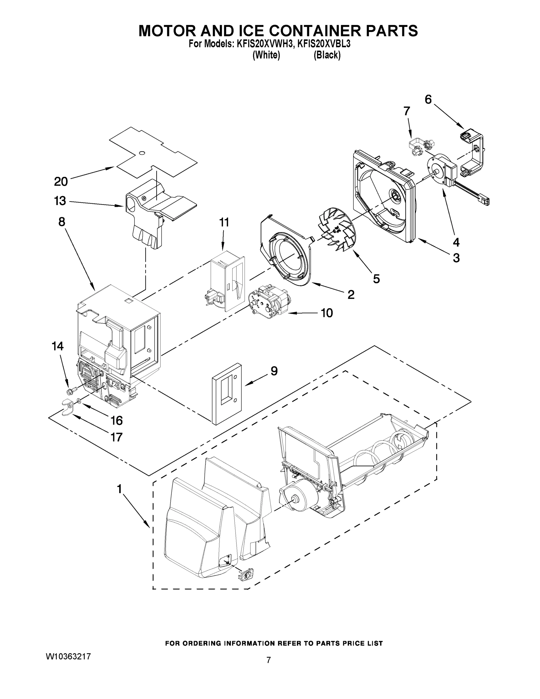 04 - MOTOR AND ICE CONTAINER PARTS