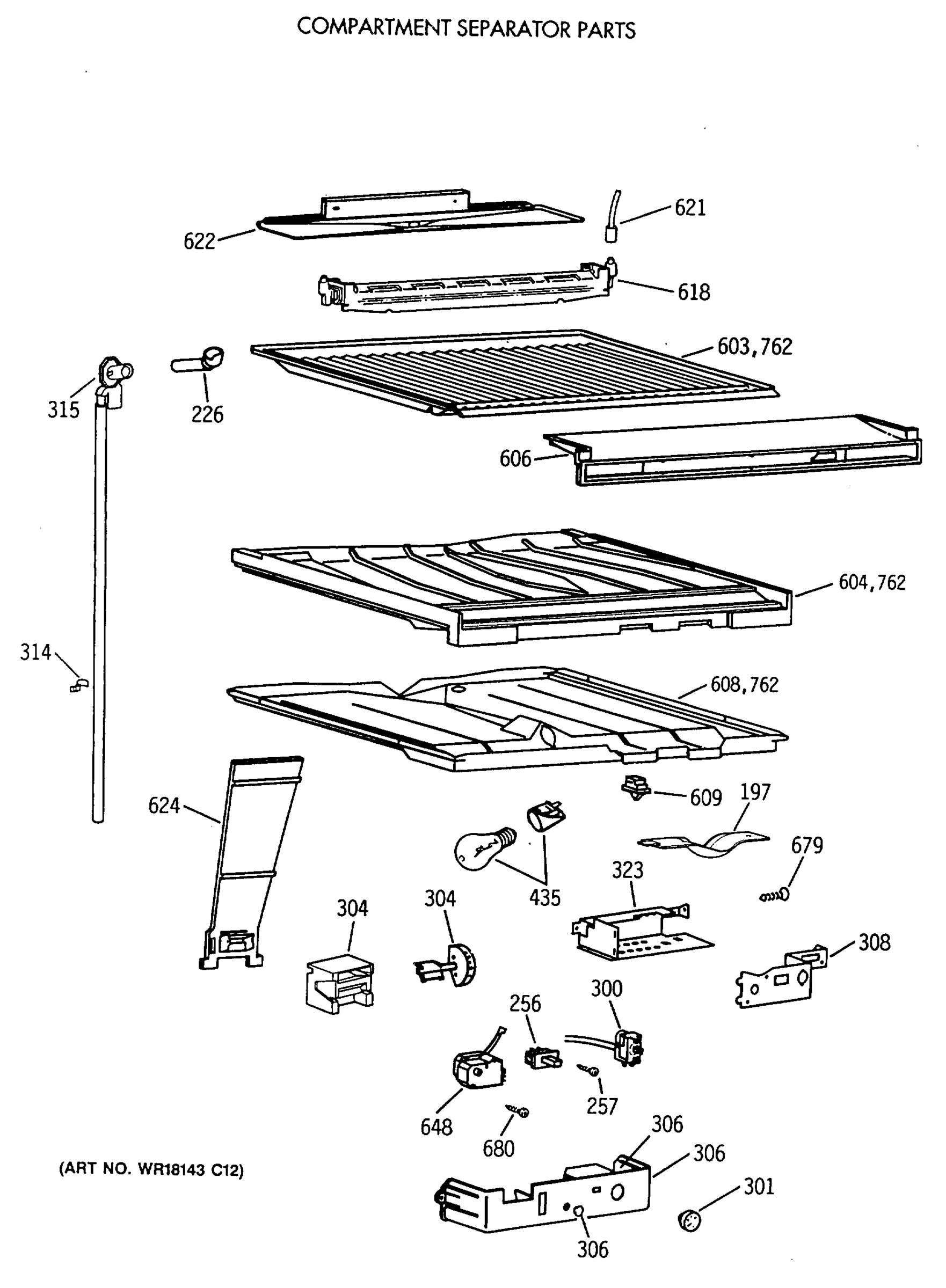 COMPARTMENT SEPARATOR PARTS