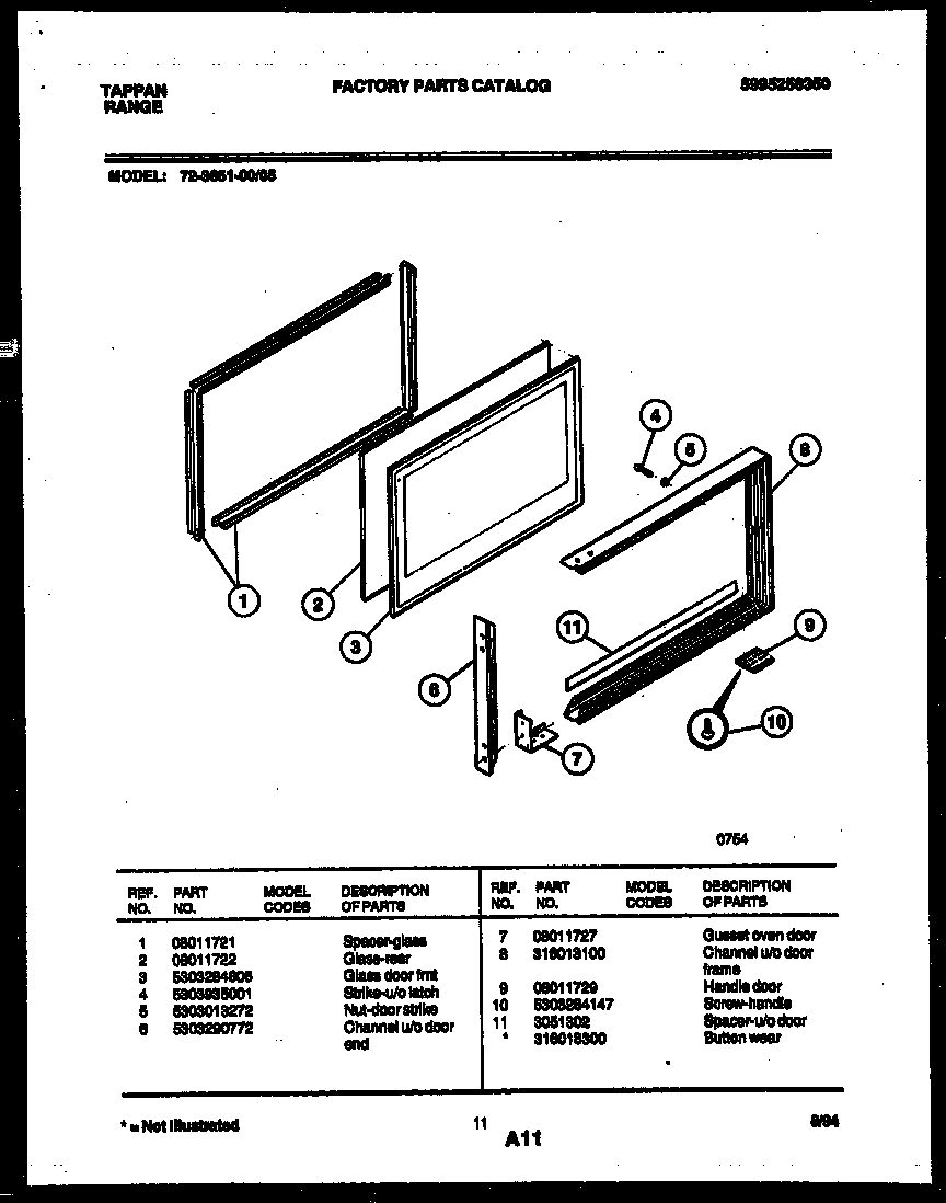 09 - UPPER OVEN DOOR PARTS