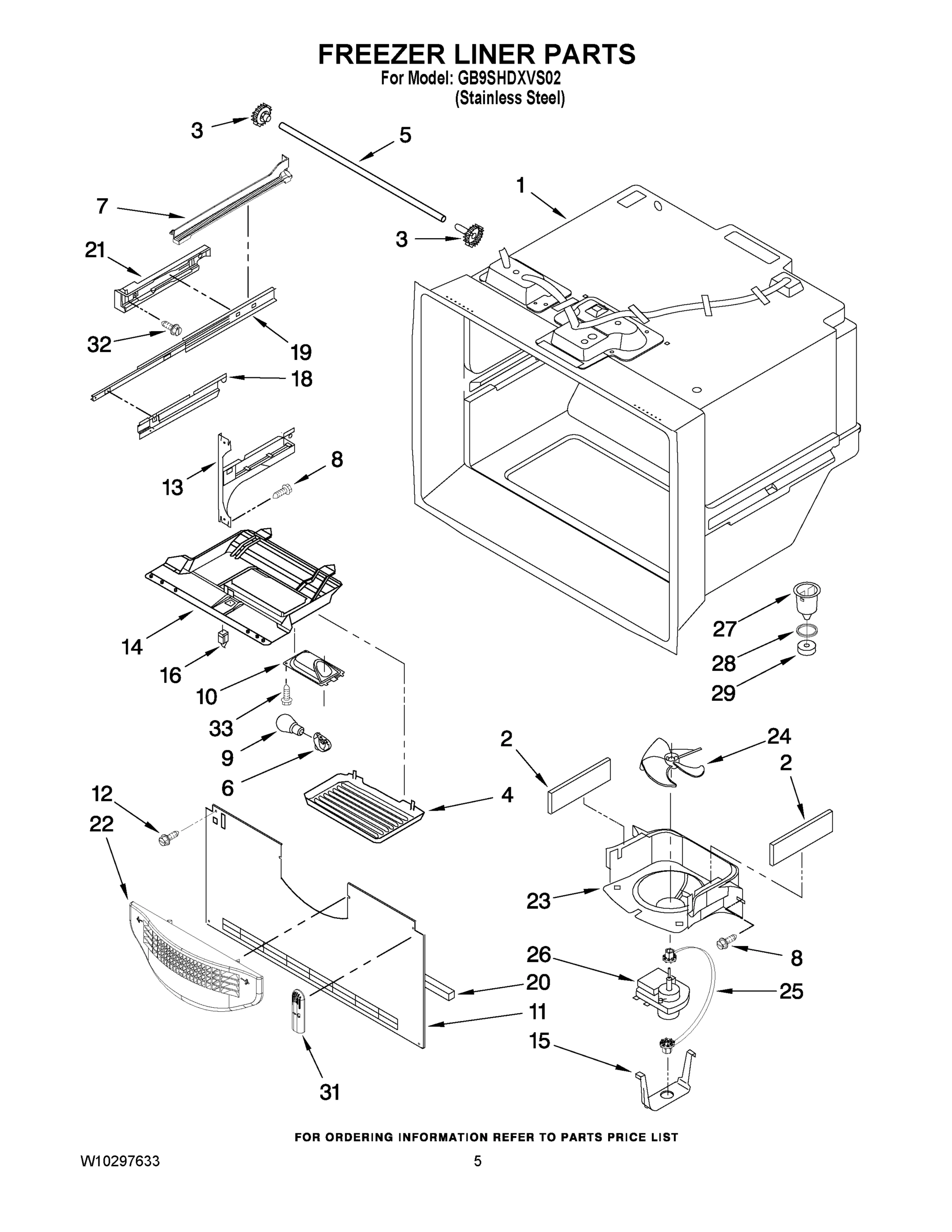 03 - FREEZER LINER PARTS