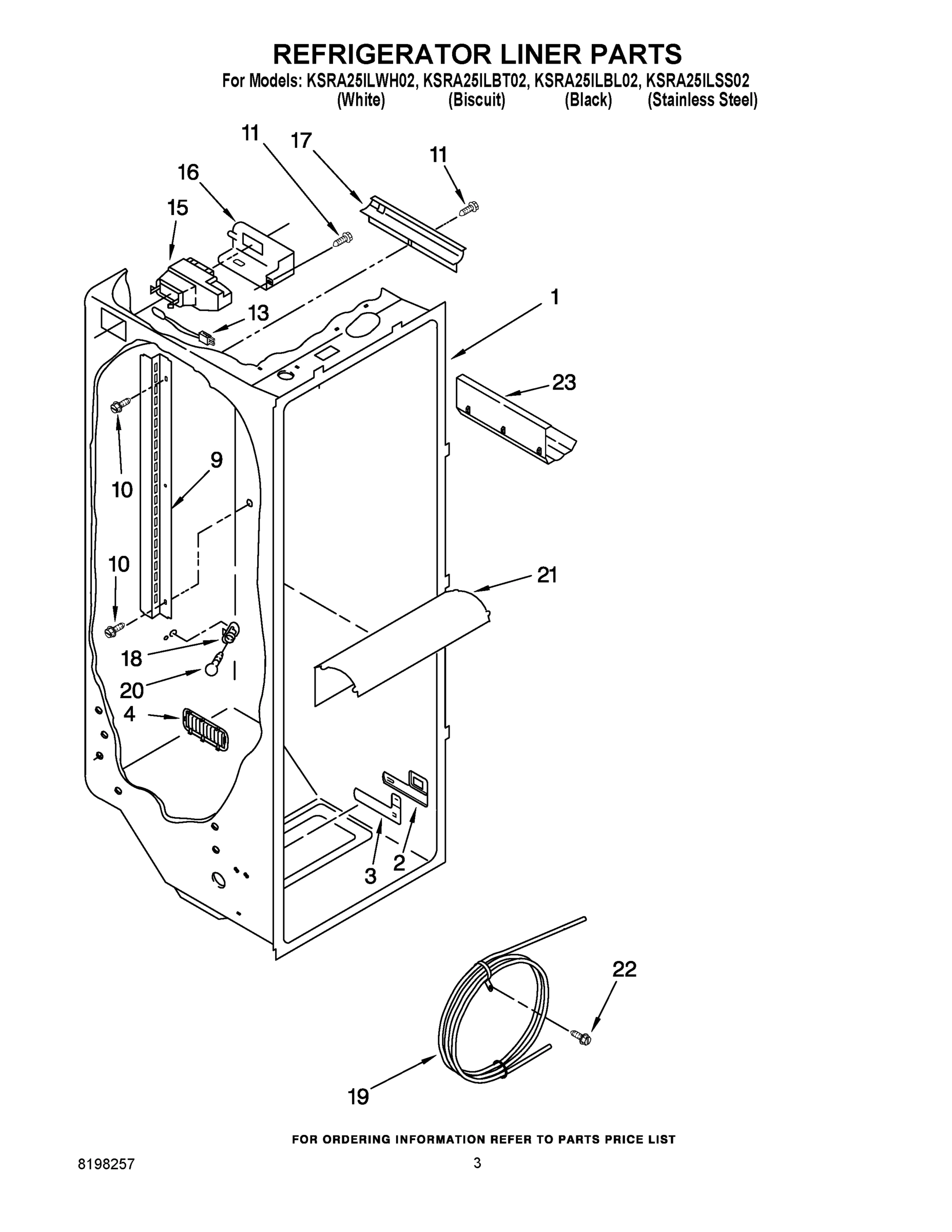 03 - REFRIGERATOR LINER PARTS