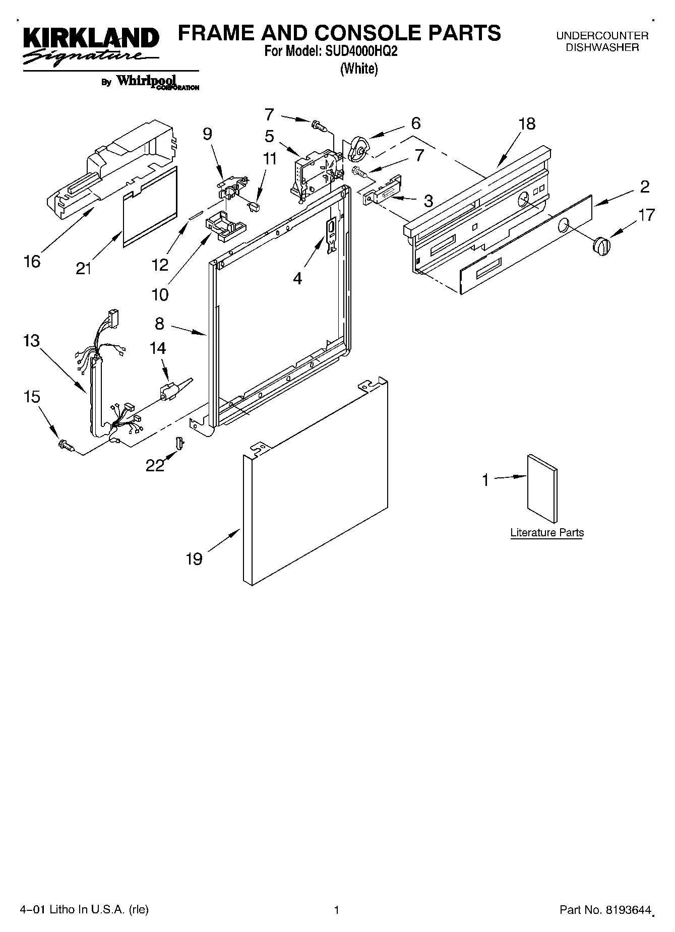 01 - FRAME AND CONSOLE, LITERATURE