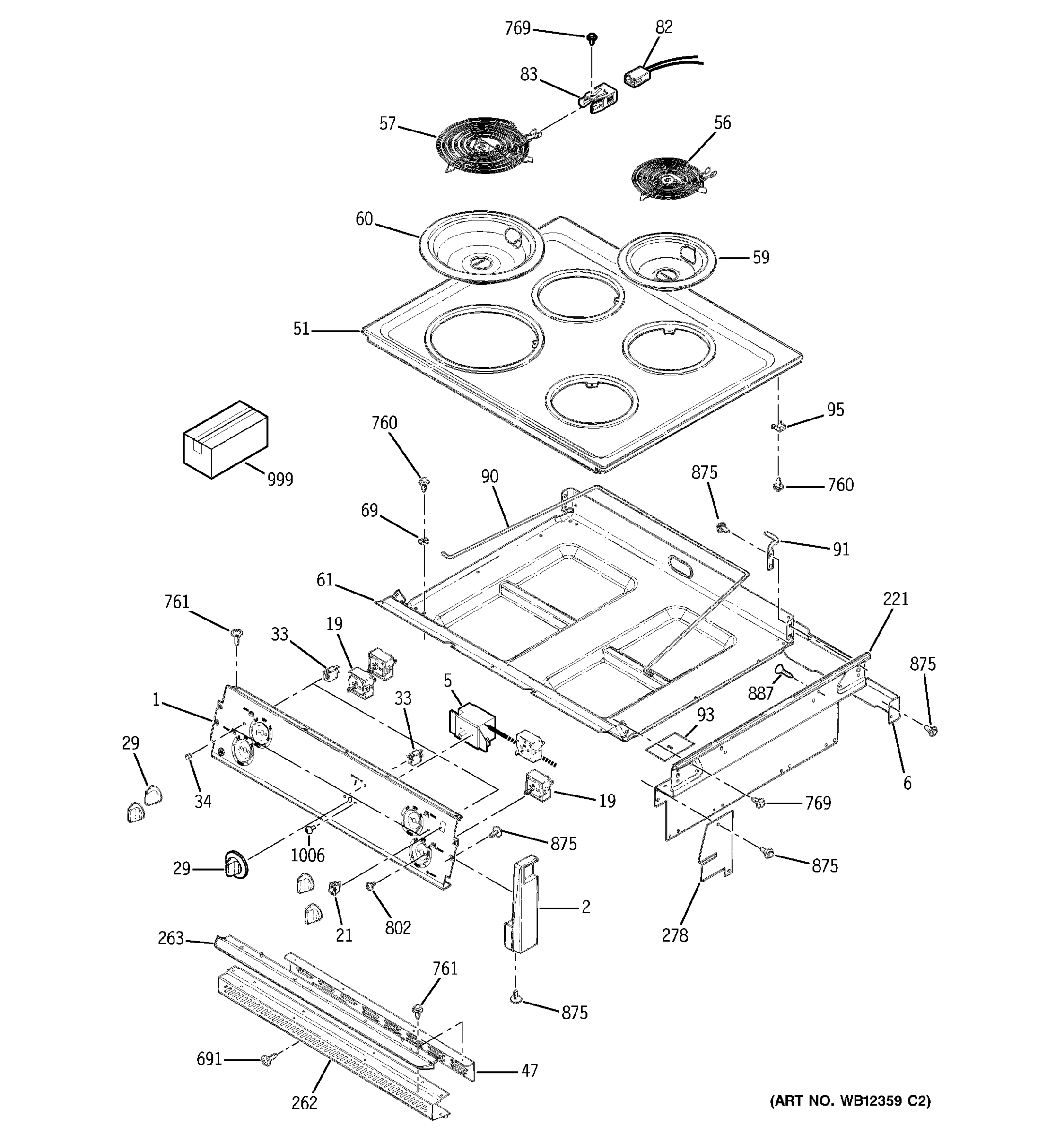 CONTROL PANEL & COOKTOP