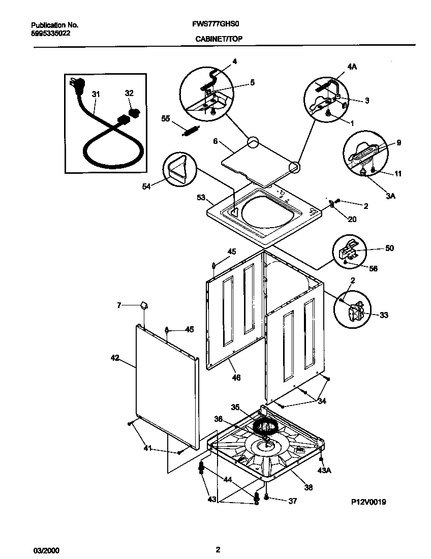 02 - P12V0019 WSHR CAB,TOP