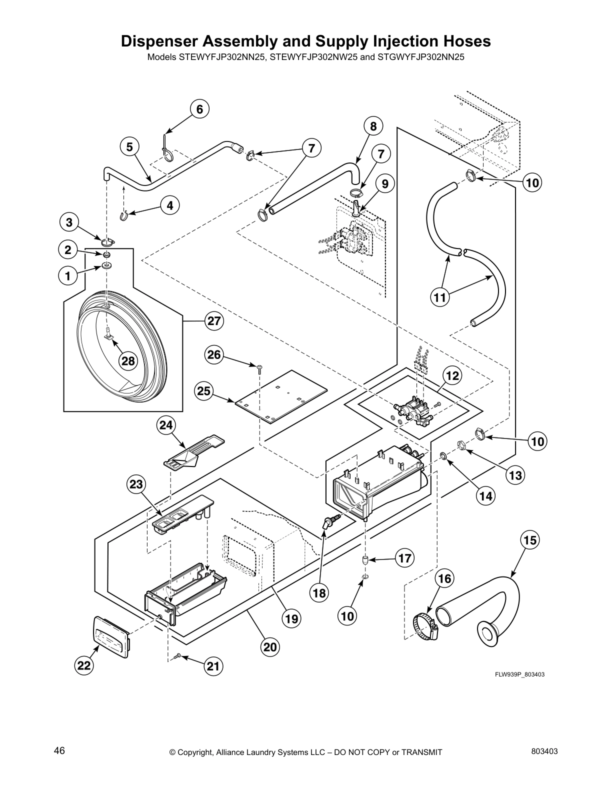 Dispenser Assembly and Supply Injection Hoses