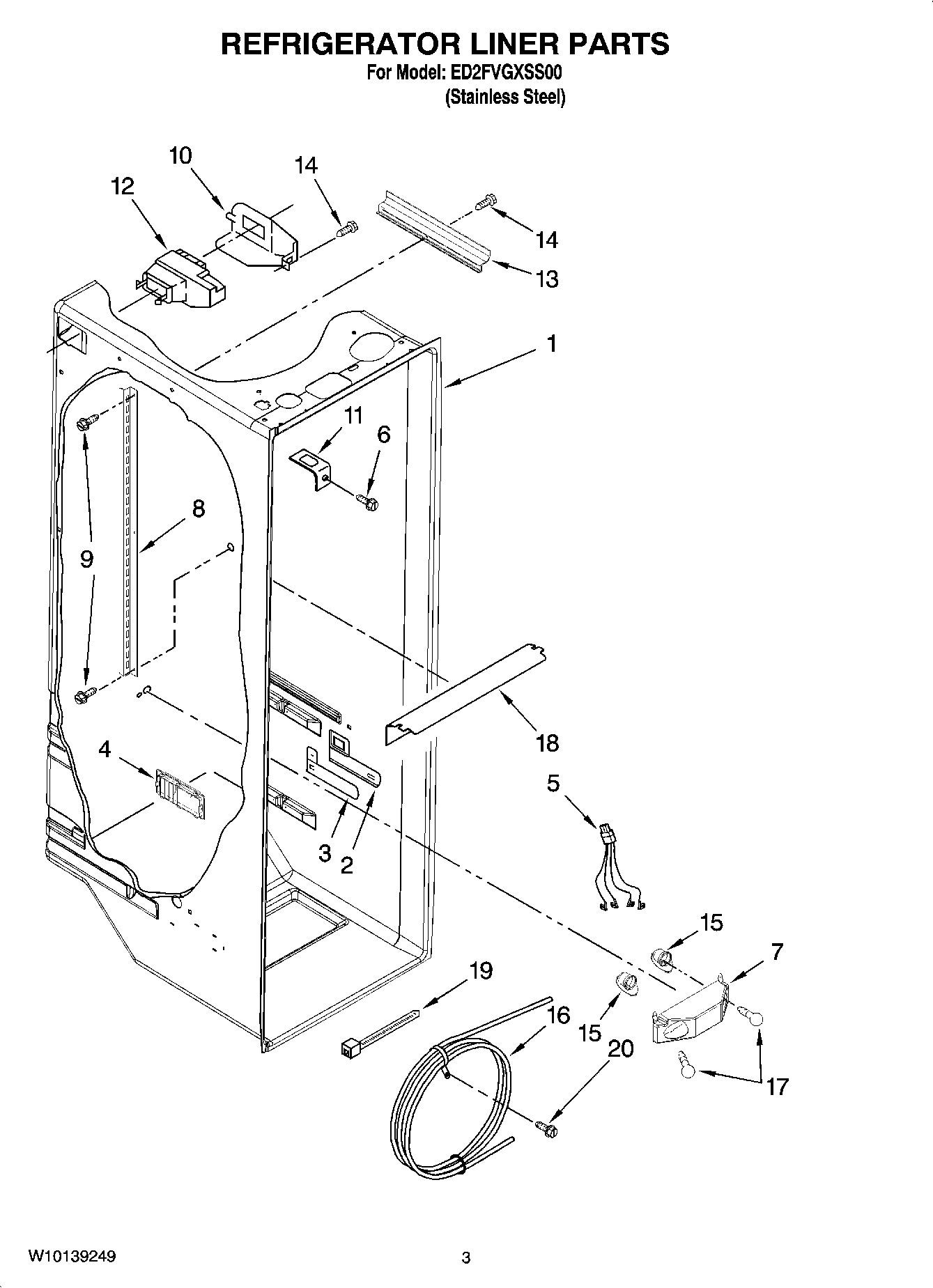 02 - REFRIGERATOR LINER PARTS