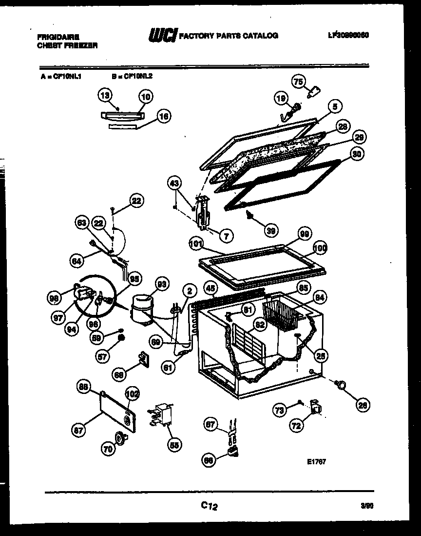02 - CHEST FREEZER PARTS