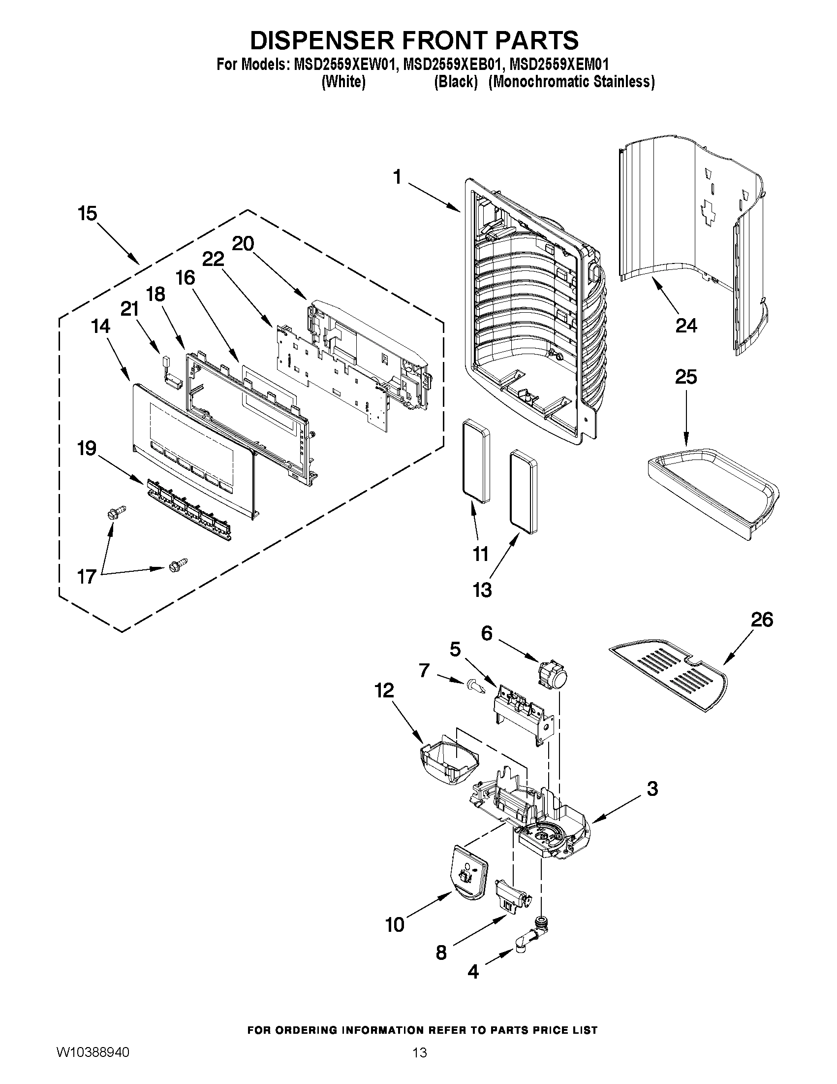 08 - DISPENSER FRONT PARTS