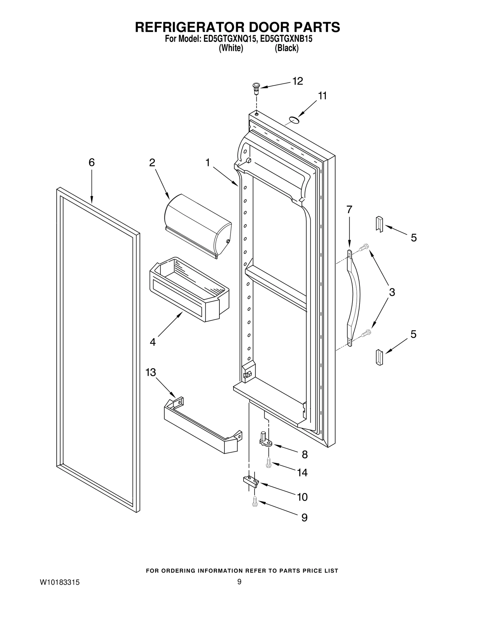 REFRIGERATOR DOOR PARTS