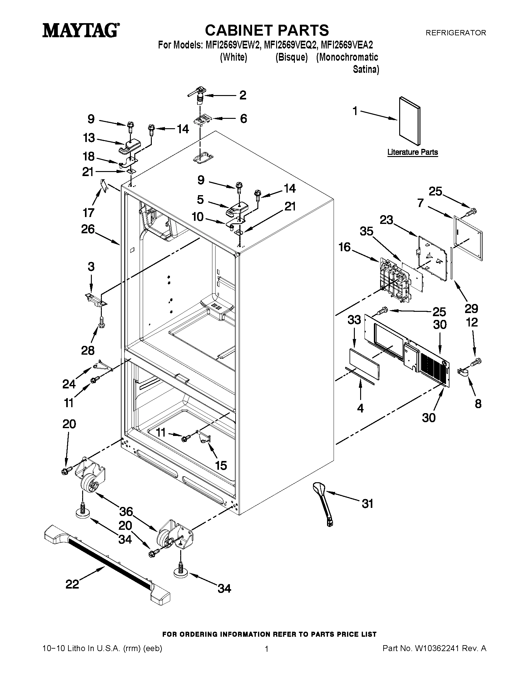01 - CABINET PARTS