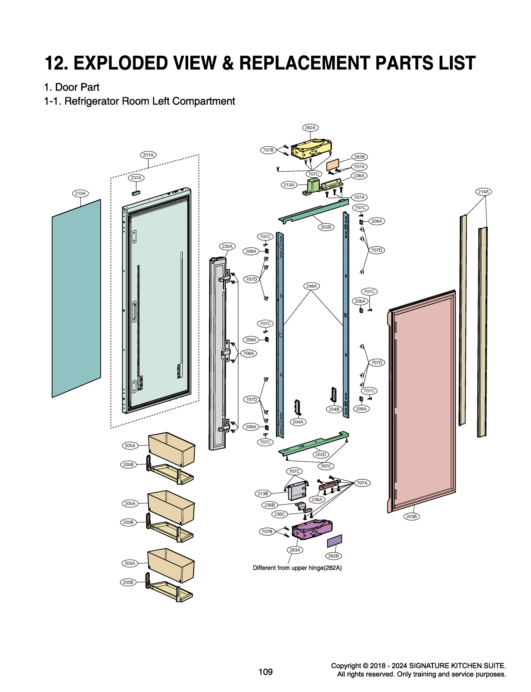 REFRIGERATOR ROOM LEFT COMPARTMENT