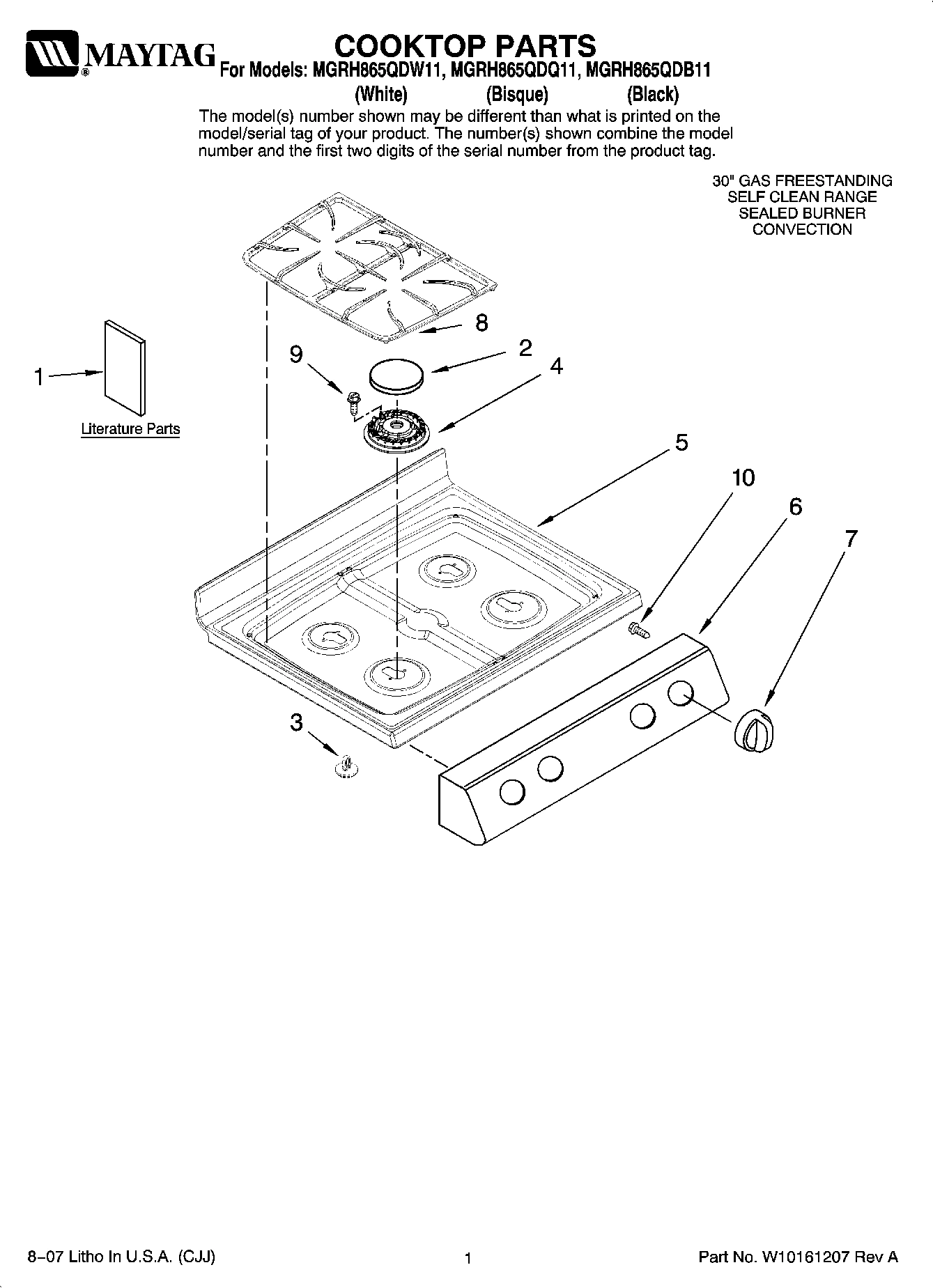 01 - COOKTOP PARTS
