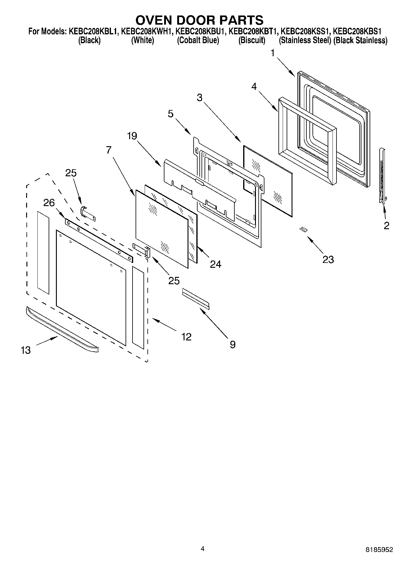 03 - OVEN DOOR PARTS