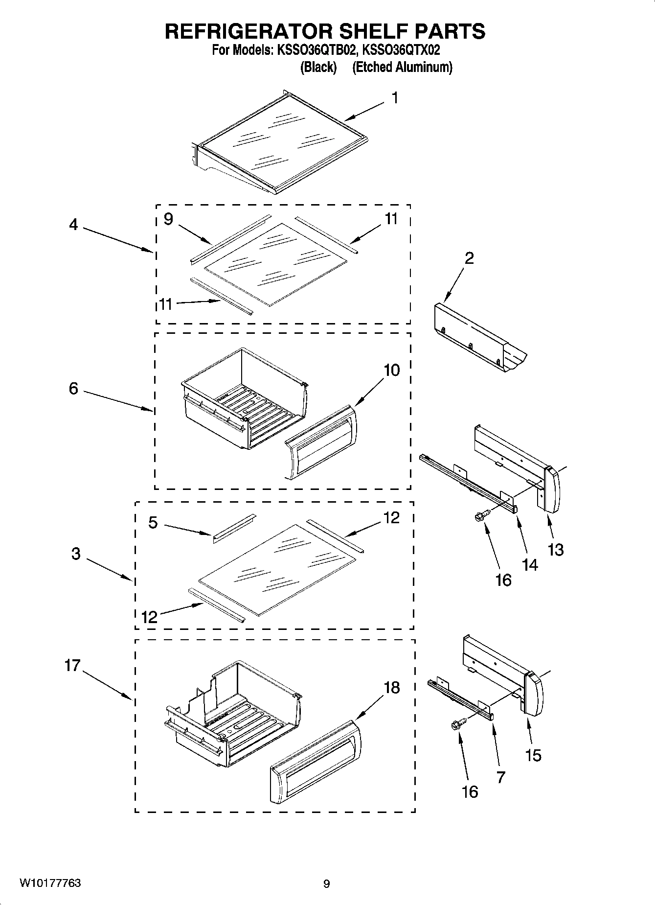 07 - REFRIGERATOR SHELF PARTS