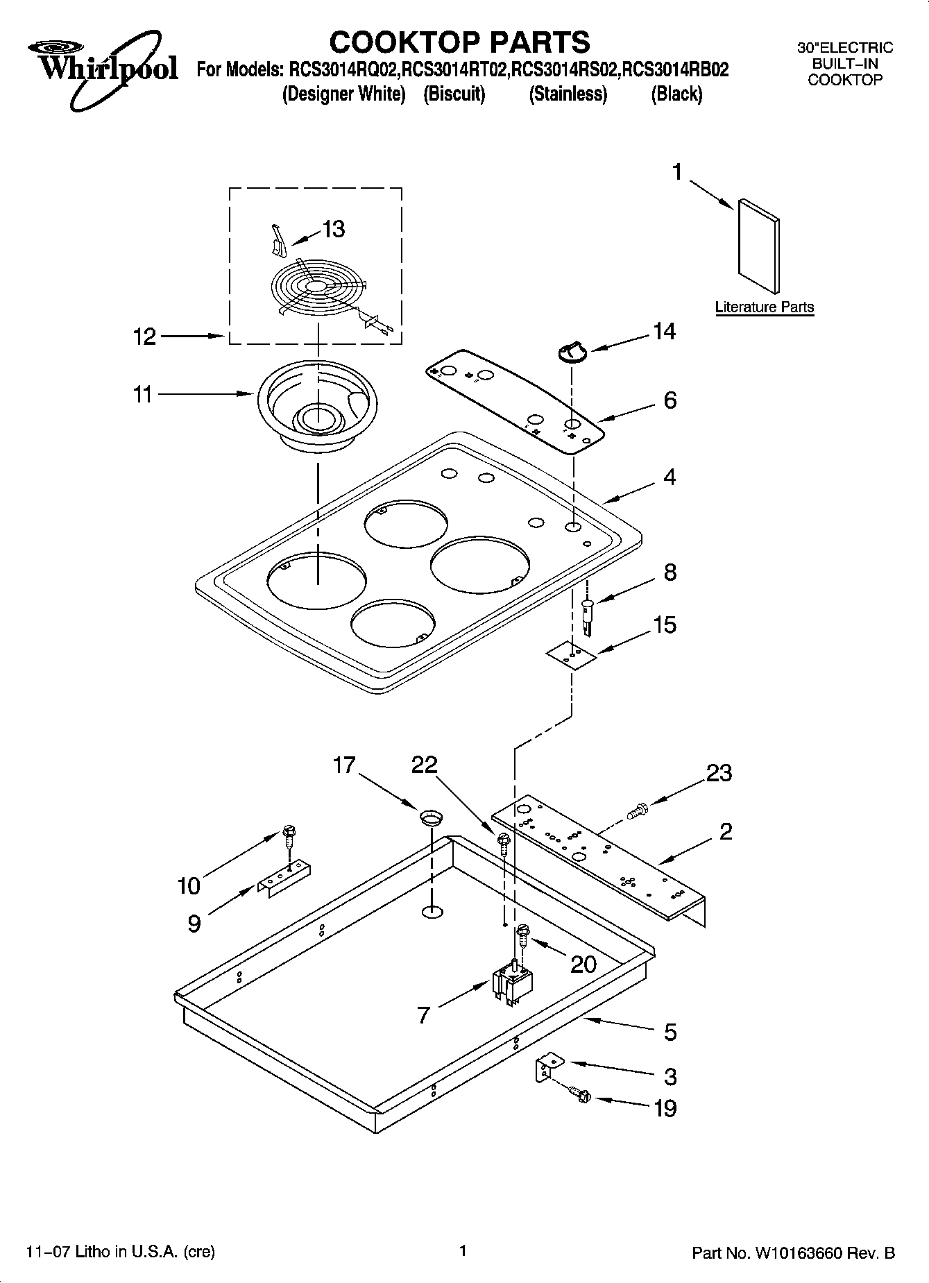 01 - COOKTOP PARTS