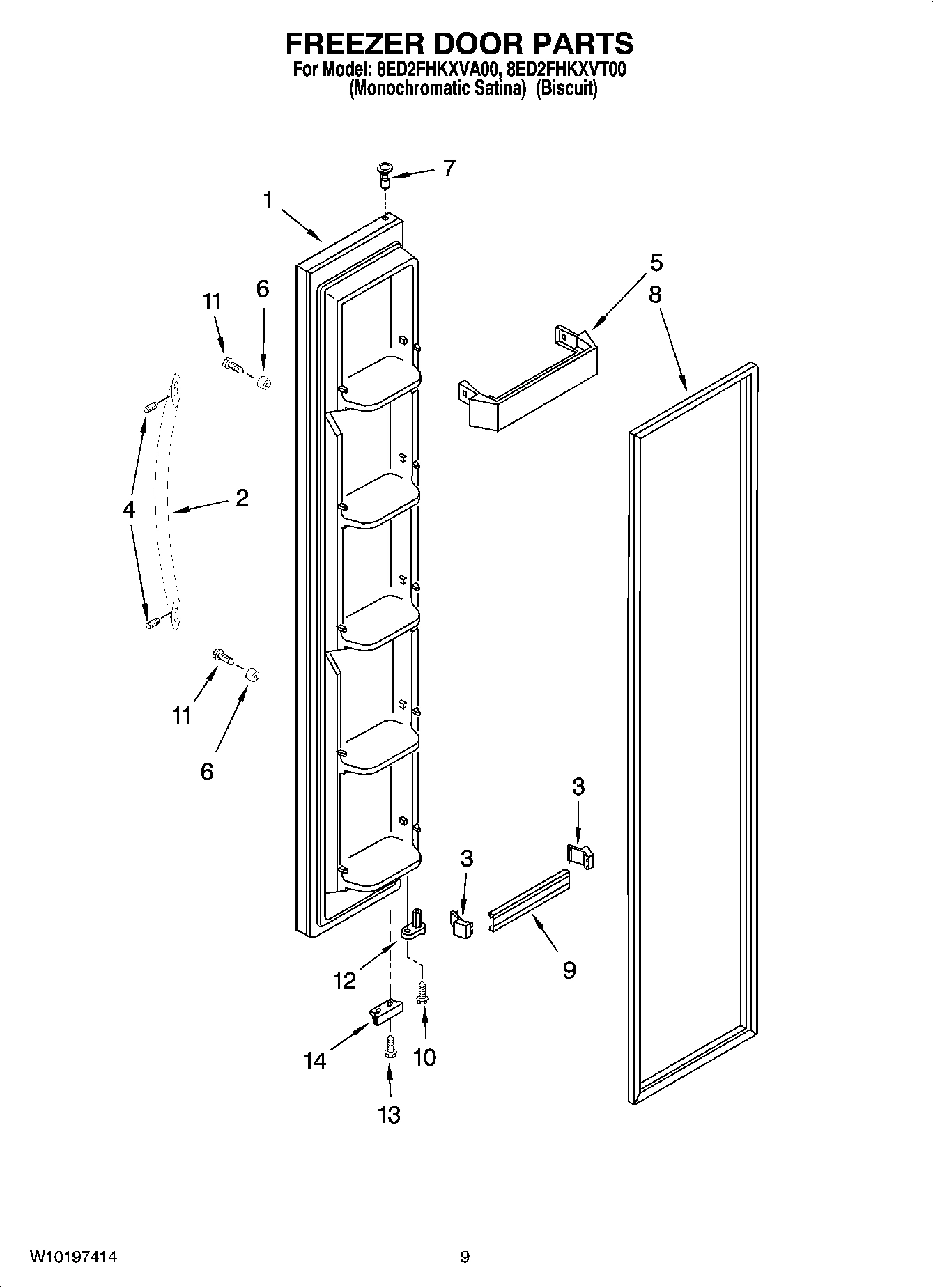 07 - FREEZER DOOR PARTS