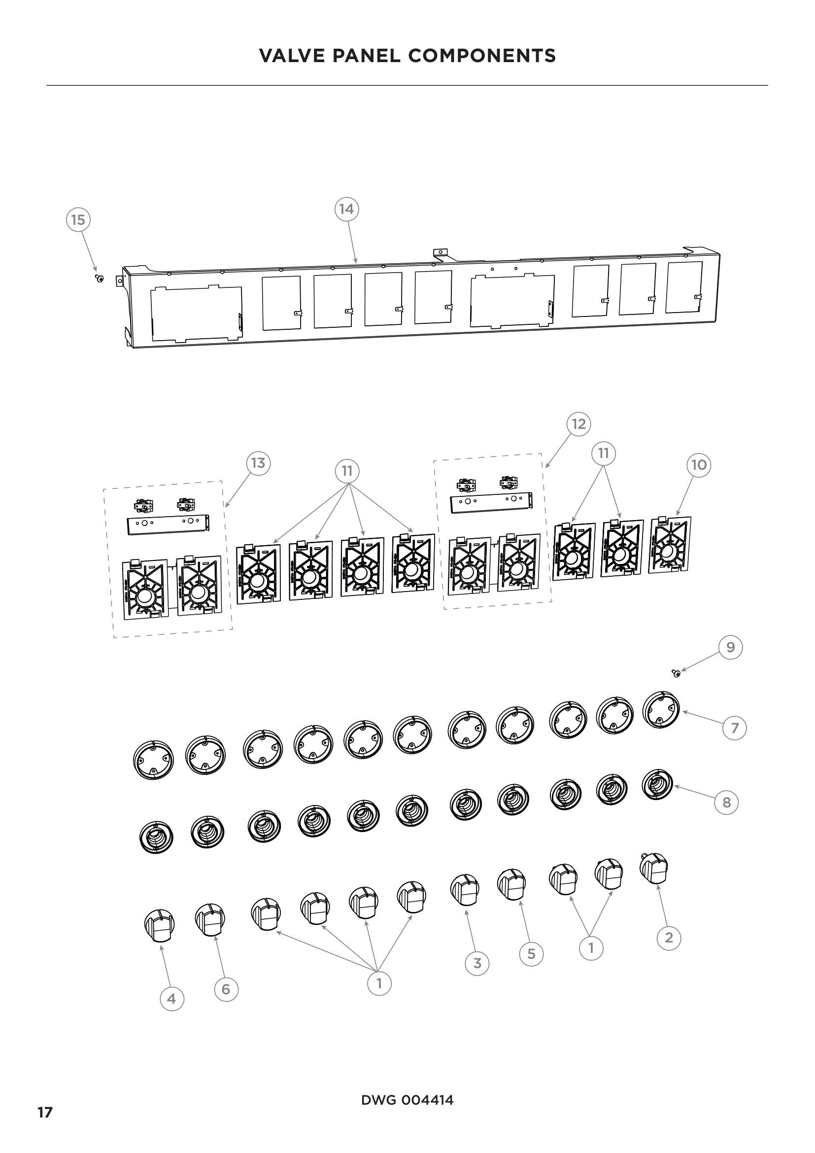 VALVE PANEL COMPONENTS