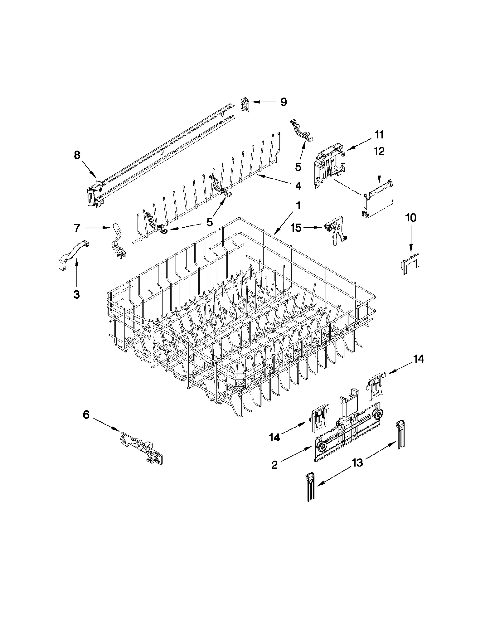 UPPER RACK AND TRACK PARTS