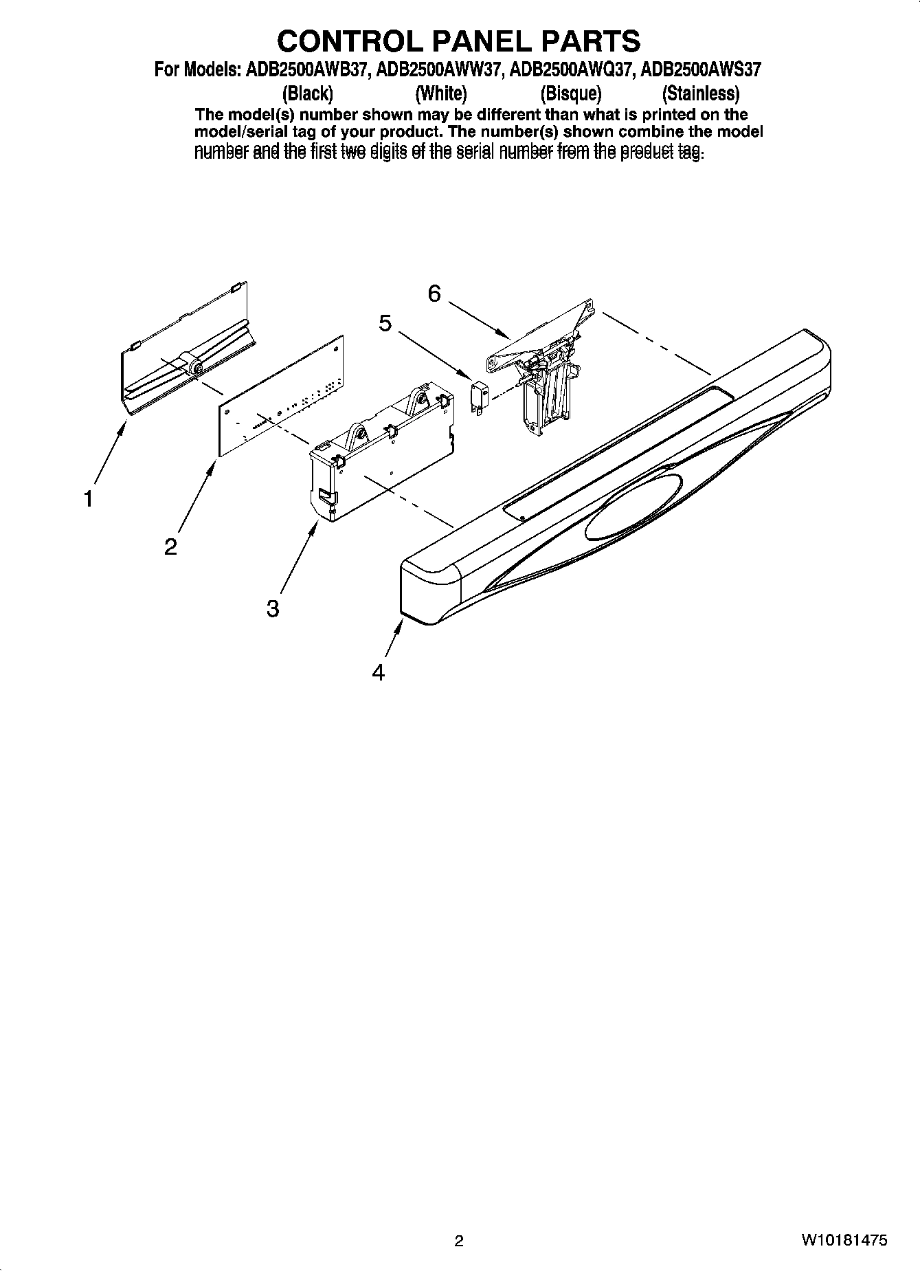 02 - CONTROL PANEL PARTS