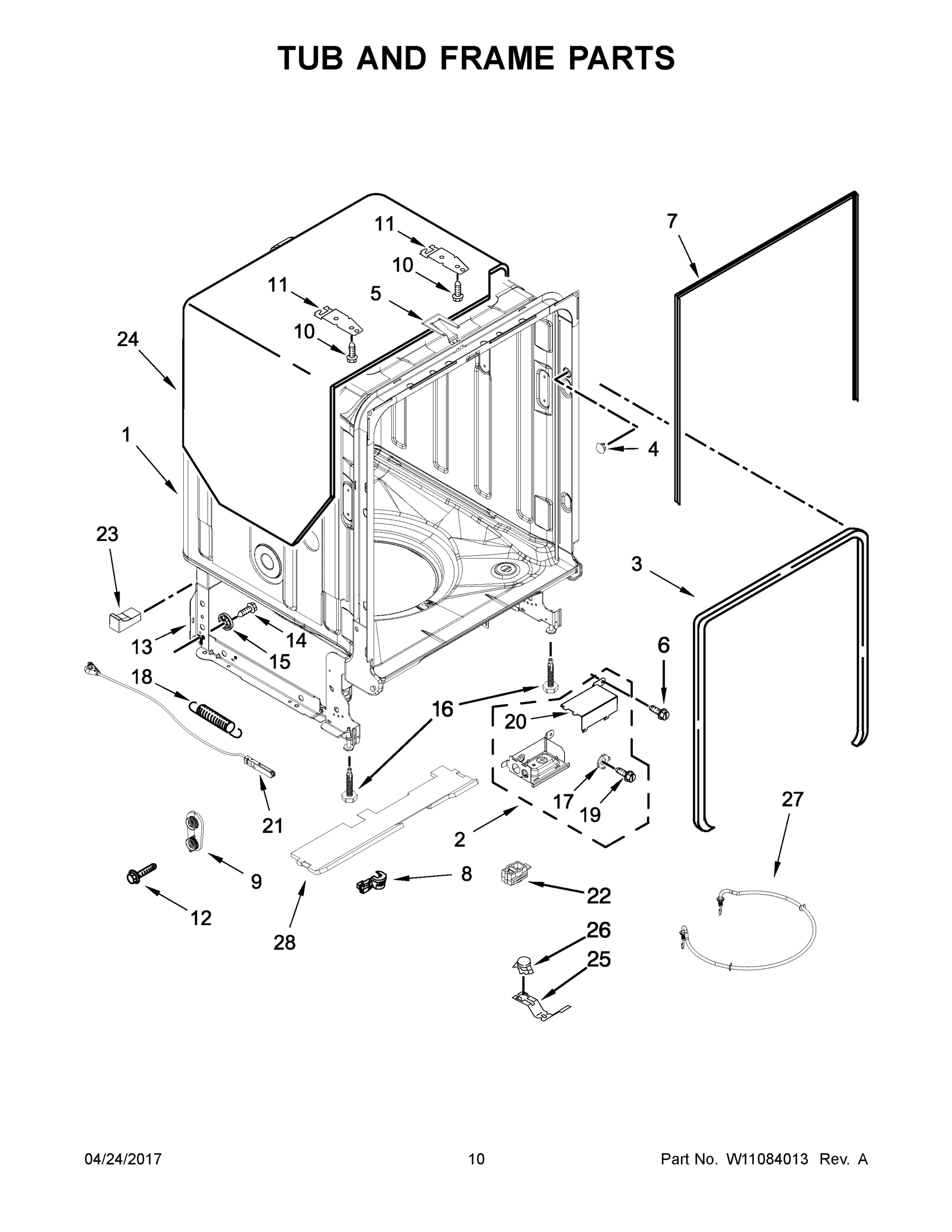 06 - TUB AND FRAME PARTS