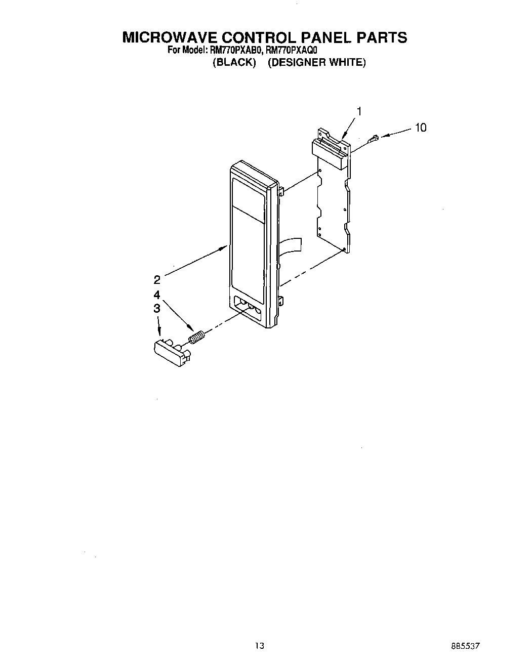 09 - MICROWAVE CONTROL PANEL