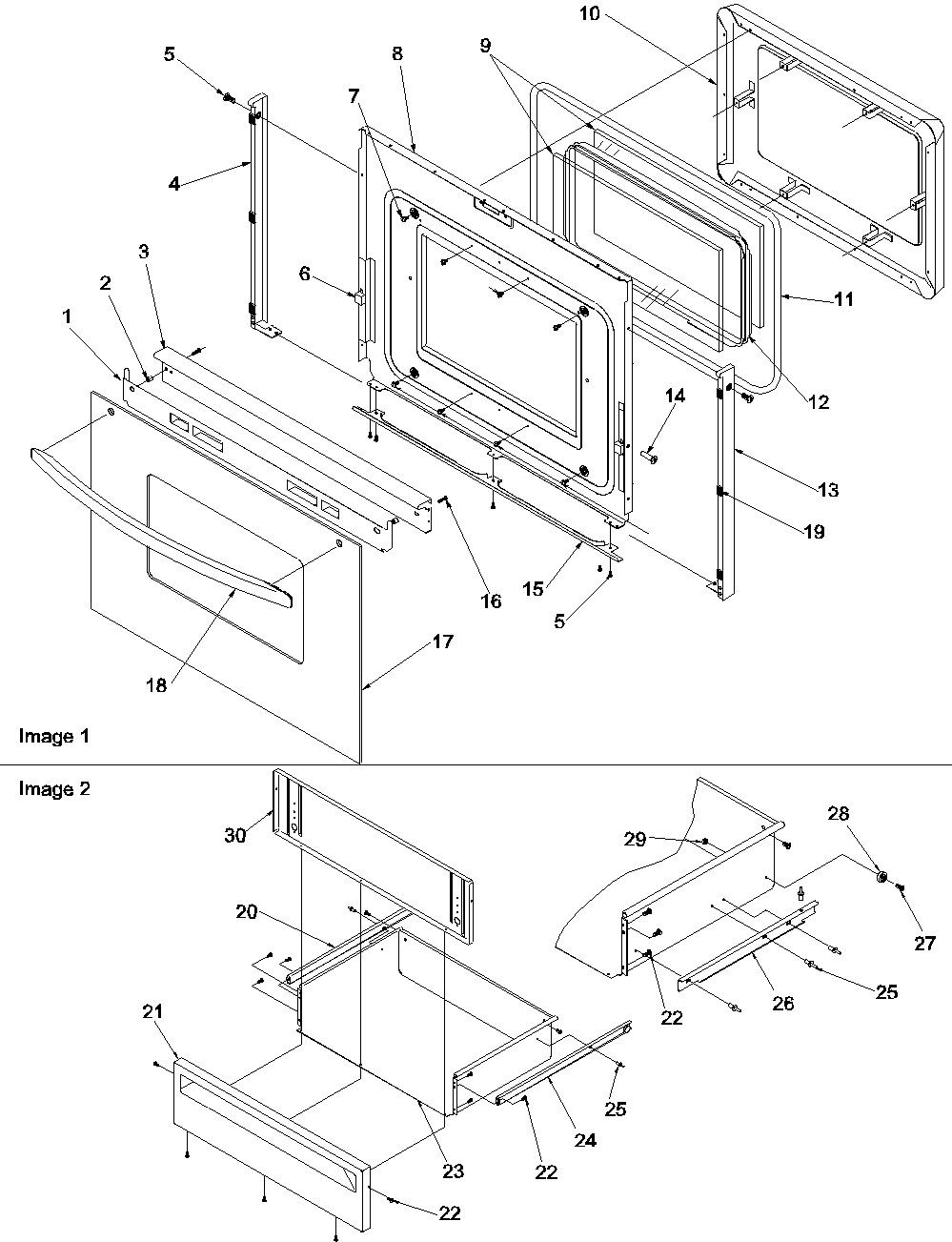 04 - Oven Door and Storage Drawer