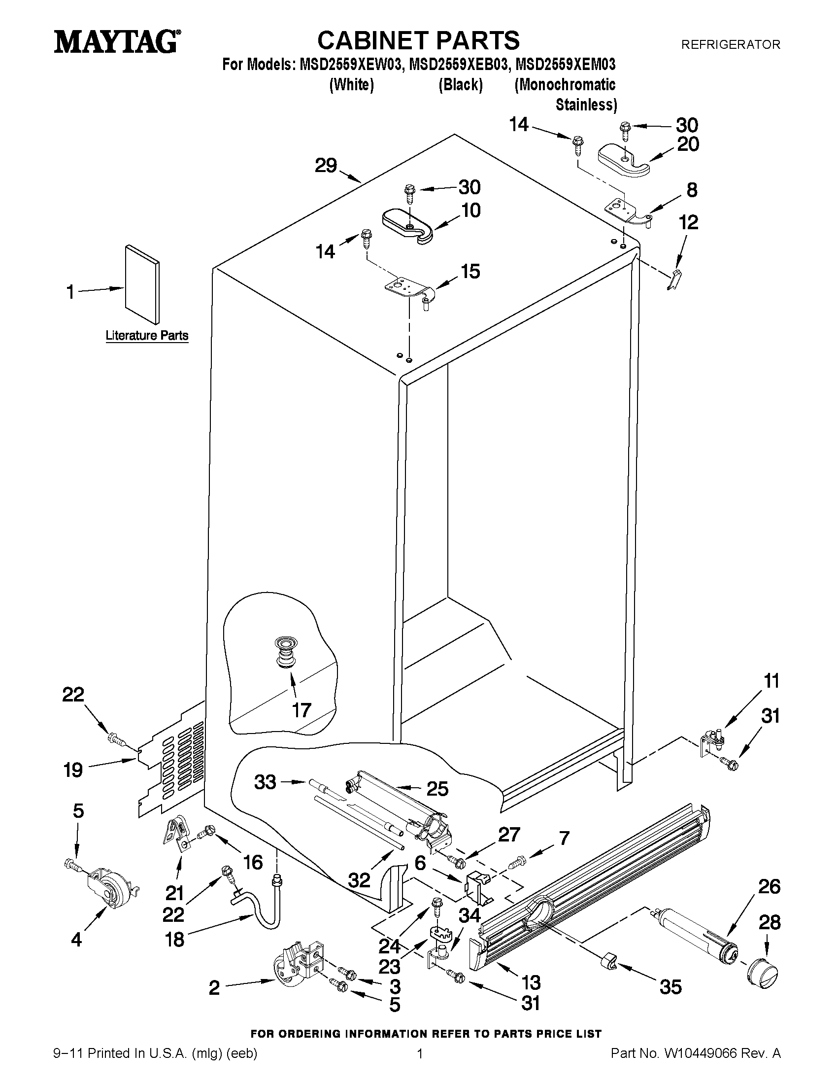 01 - CABINET PARTS