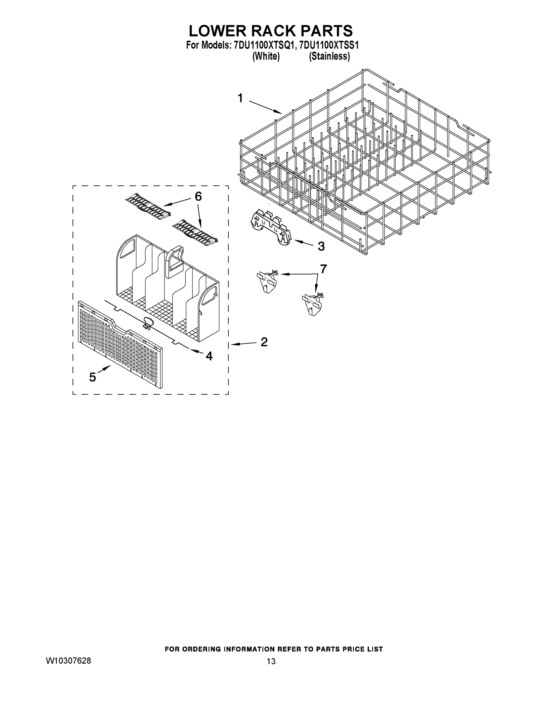 11 - LOWER RACK PARTS