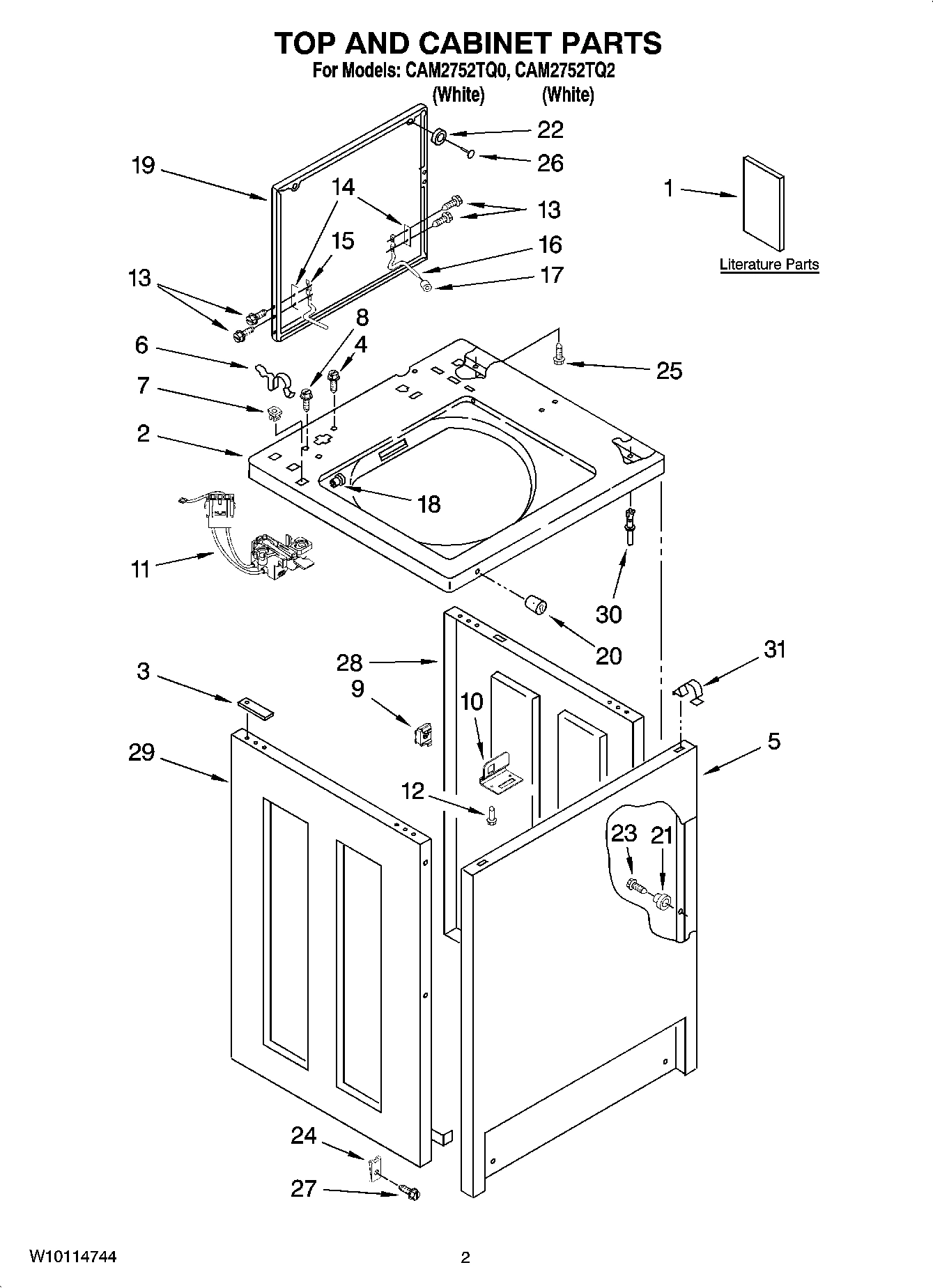 01 - TOP AND CABINET PARTS