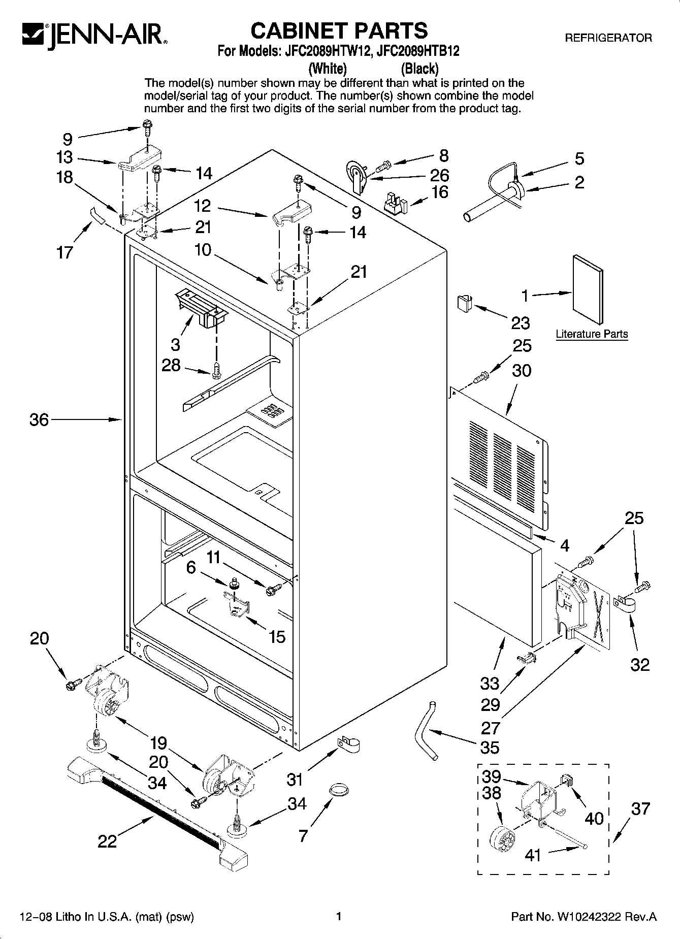 01 - CABINET PARTS