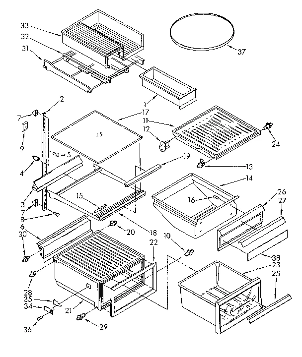 REFRIGERATOR INTERIOR PARTS