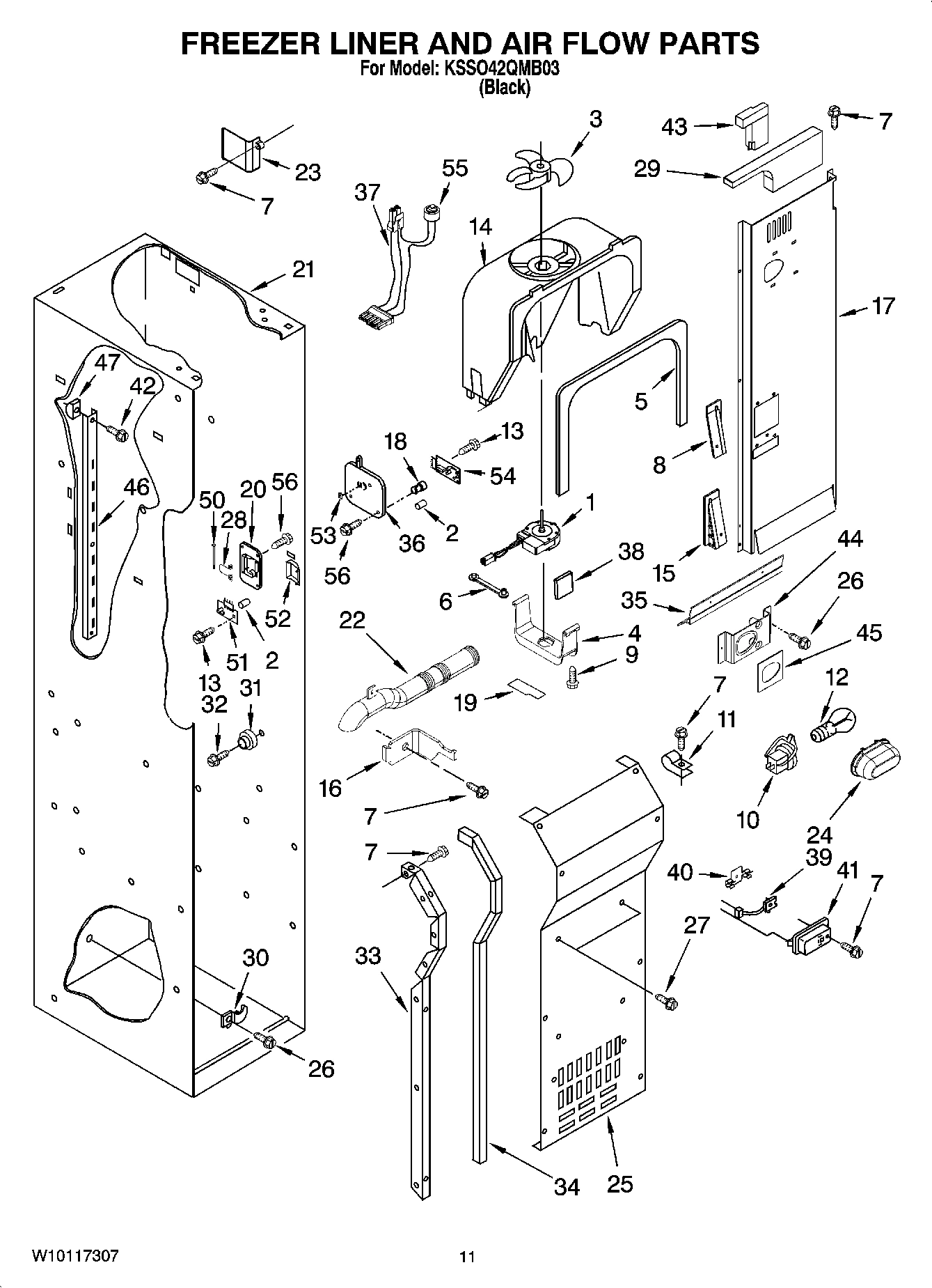 08 - FREEZER LINER AND AIR FLOW PARTS