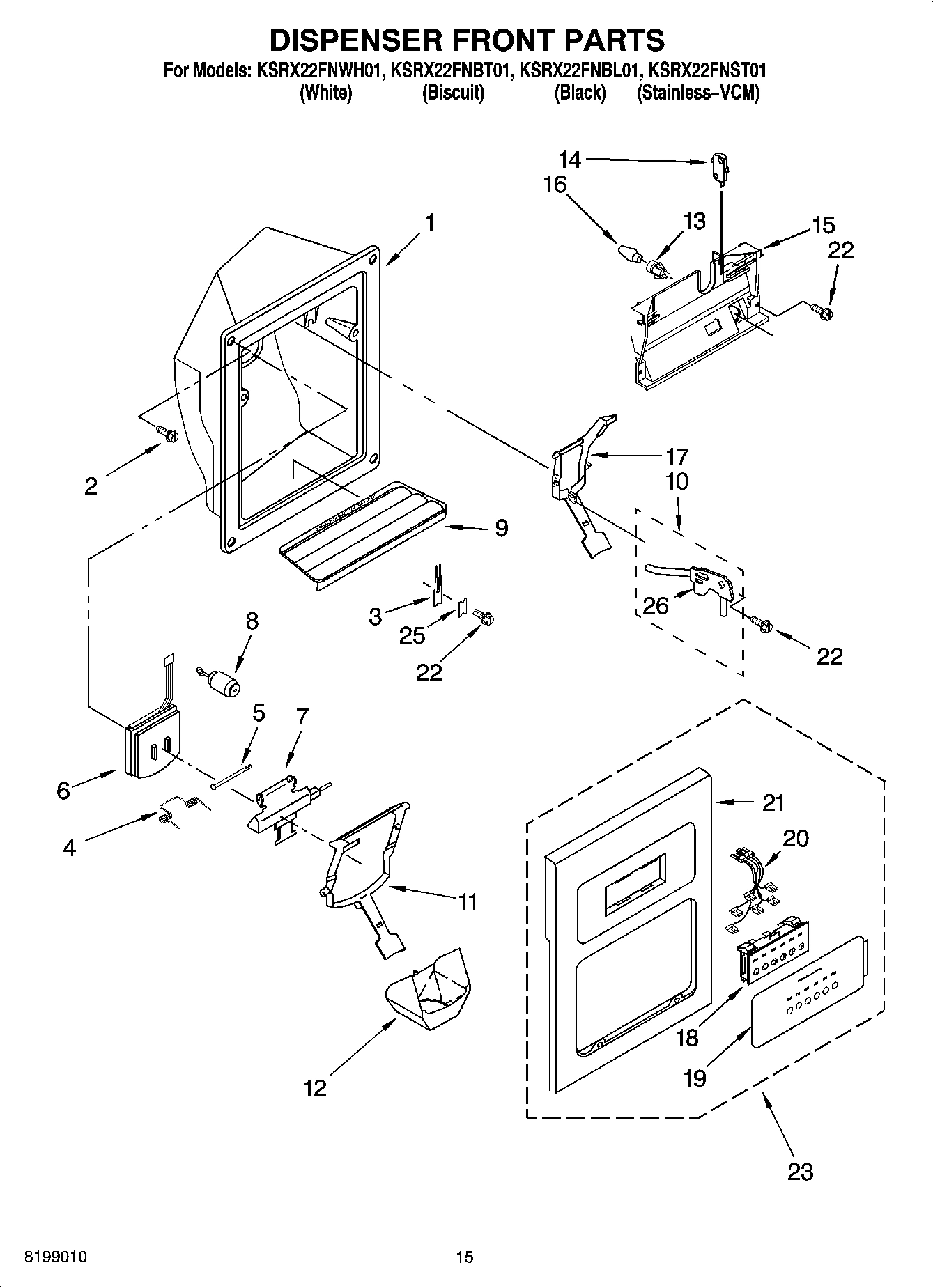 09 - DISPENSER FRONT PARTS