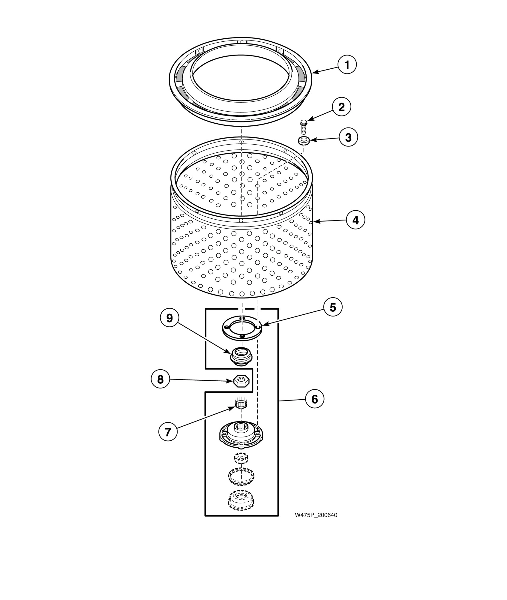 Lint Filter, Washtub and Hub (Drawing 1 of 2)