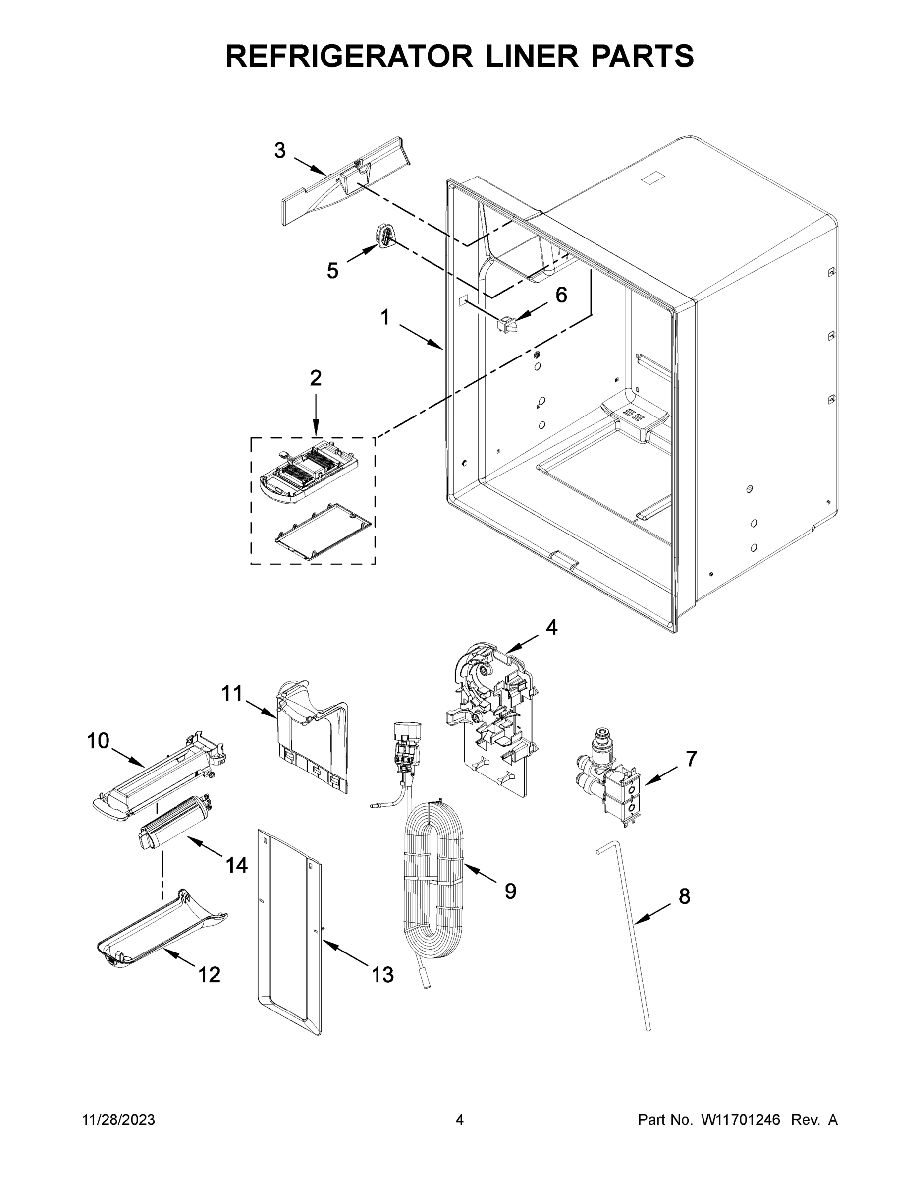 03 - REFRIGERATOR LINER PARTS