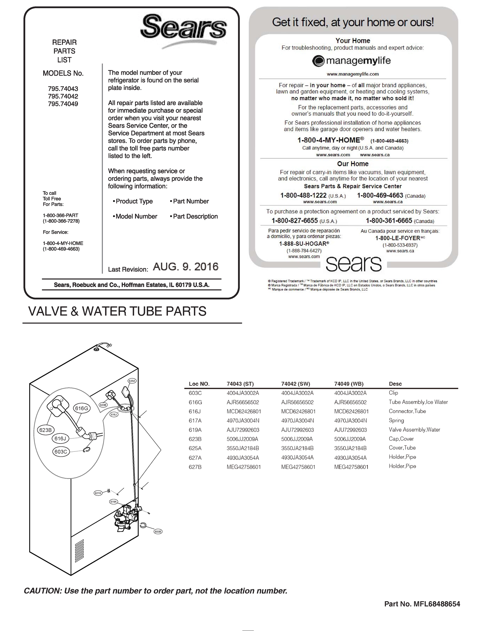 VALVE & WATER TUBE PARTS