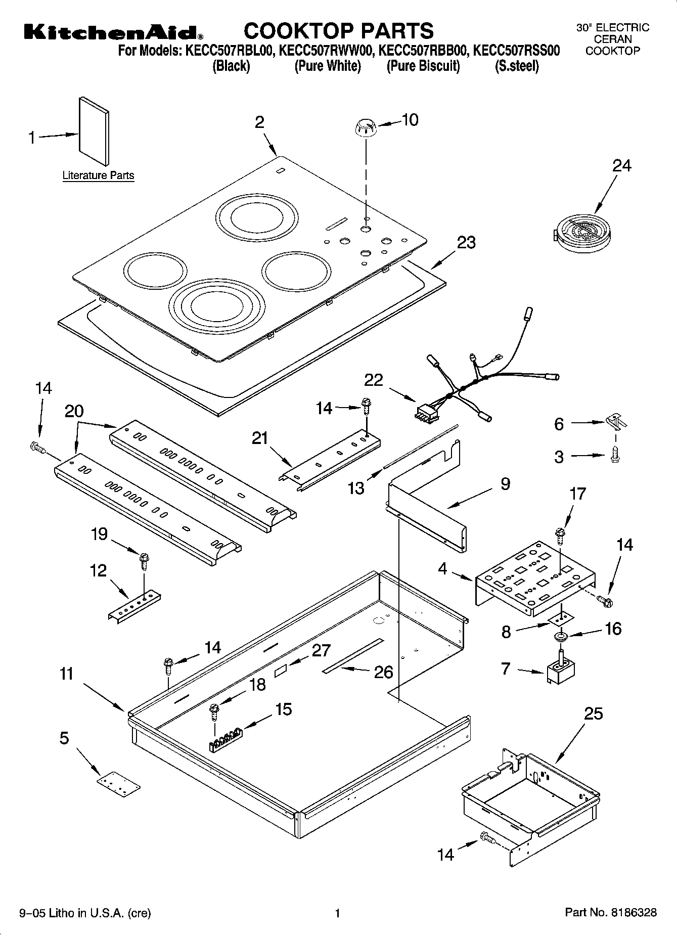 01 - COOKTOP PARTS, OPTIONAL PARTS