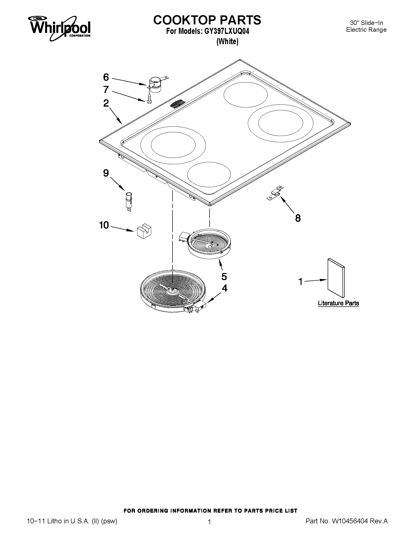 01 - COOKTOP PARTS