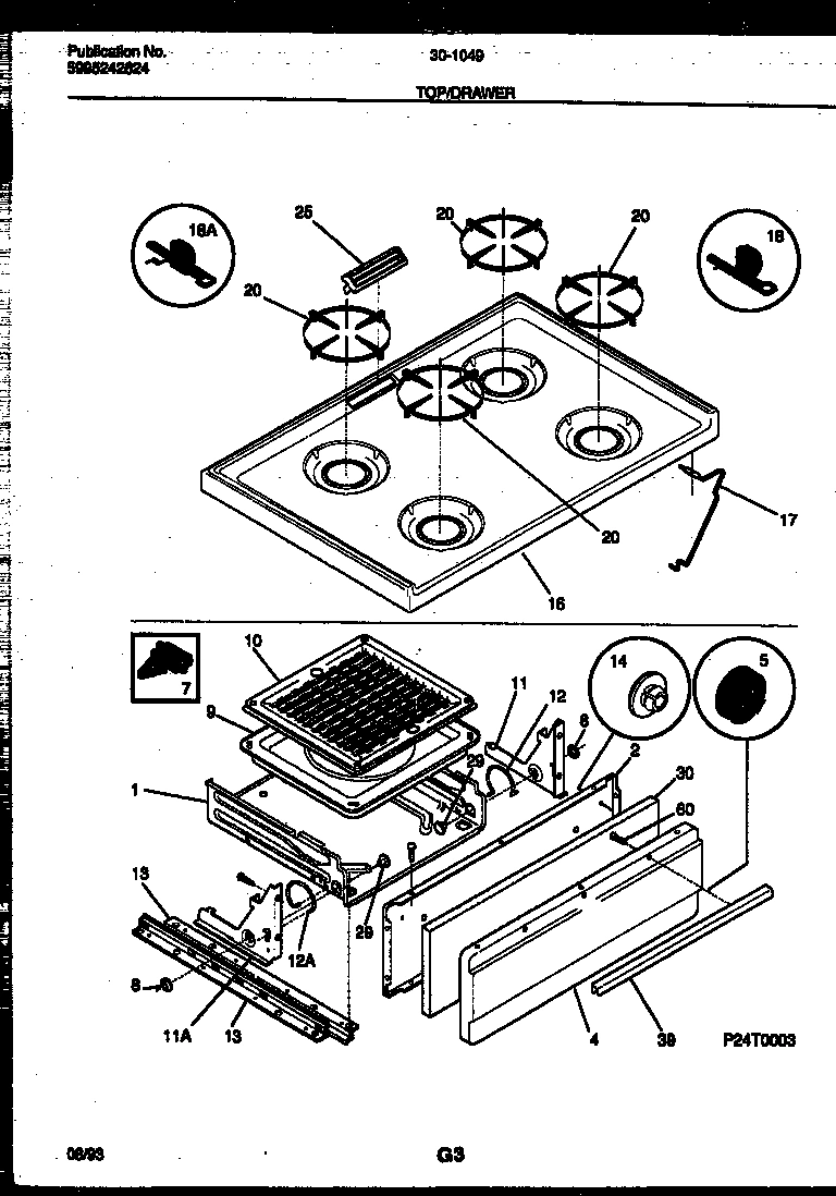 05 - COOKTOP AND BROILER DRAWER PARTS