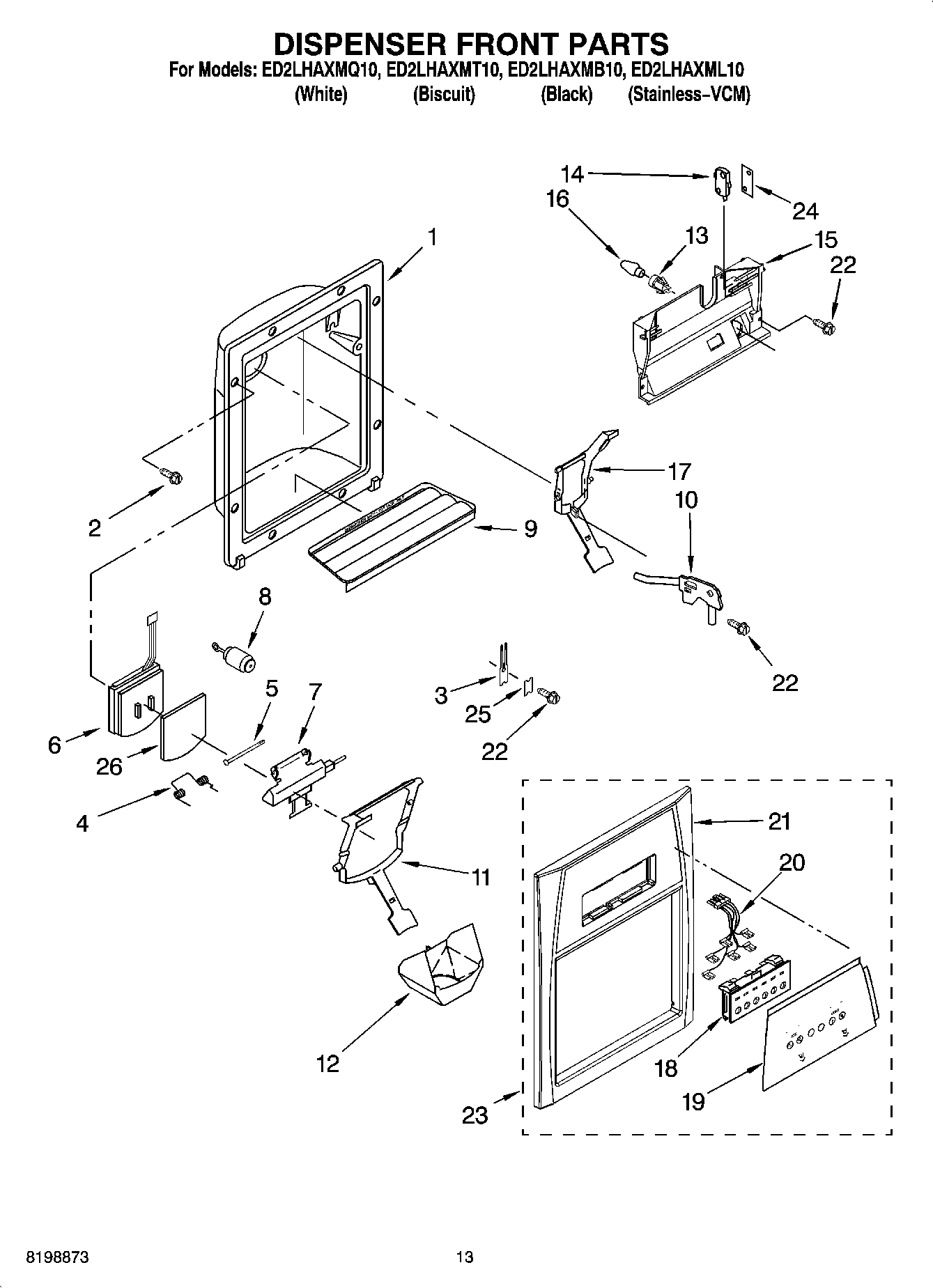 08 - DISPENSER FRONT PARTS