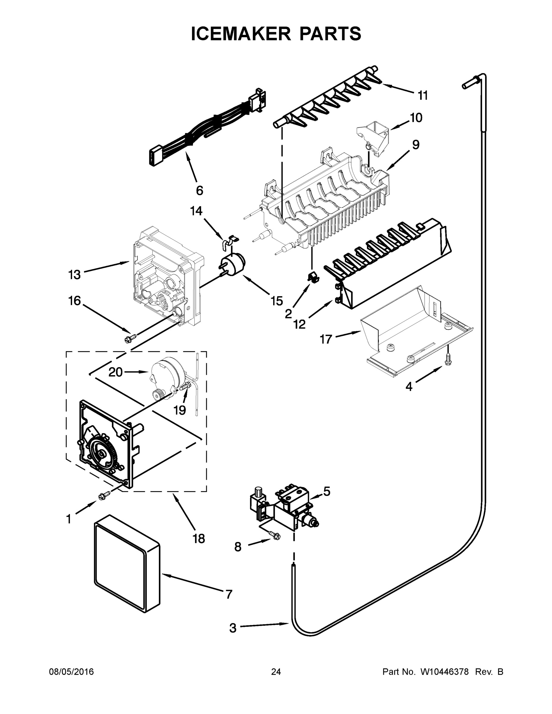 13 - ICEMAKER PARTS