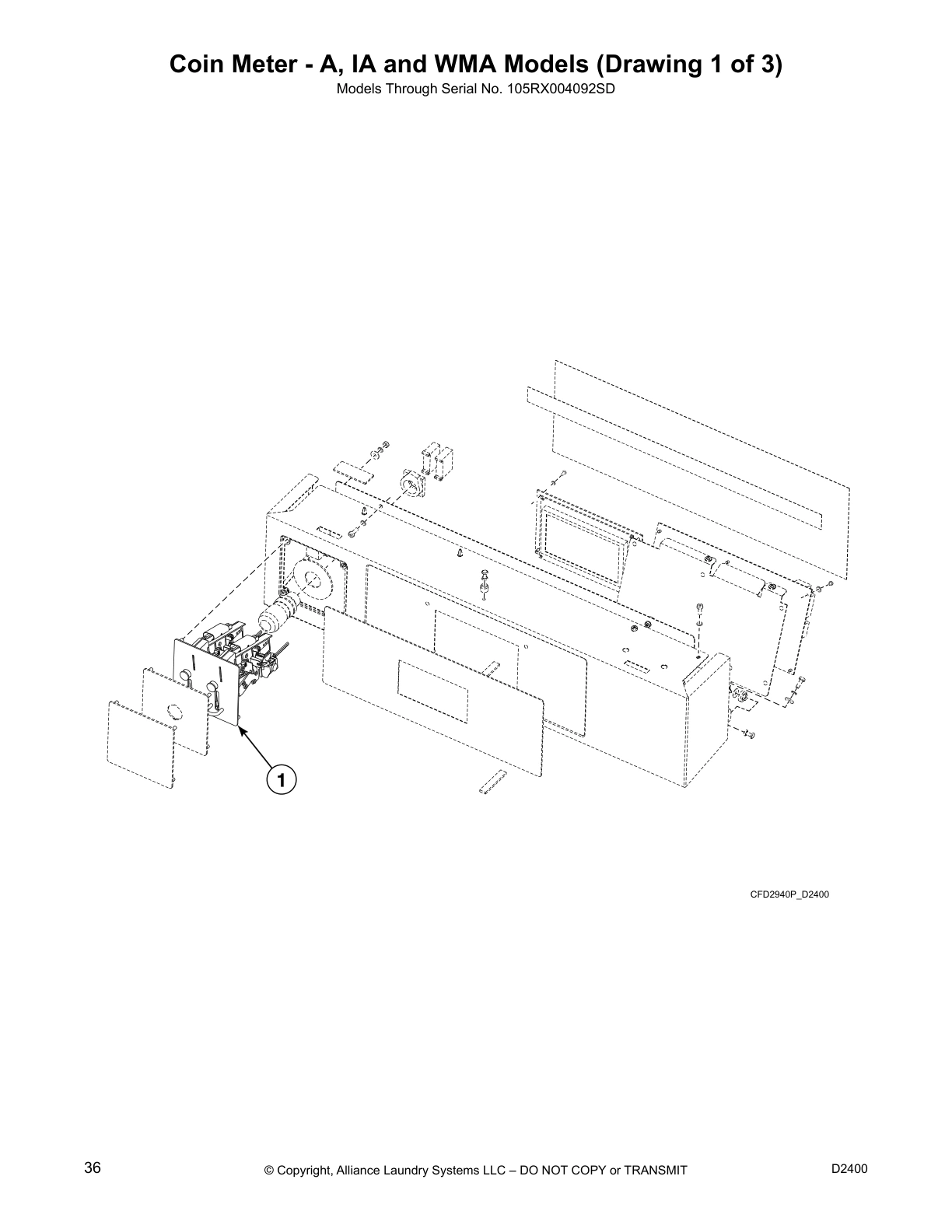 Coin Meter - A, IA and WMA Models (Drawing 1 of 3)