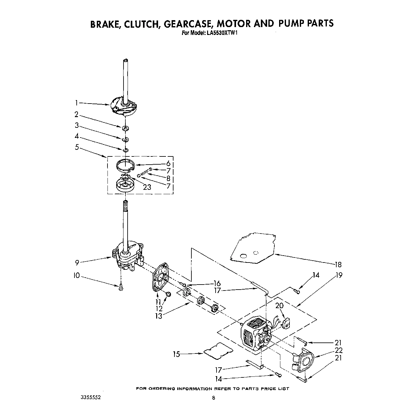 07 - BRAKE, CLUTCH, GEARCASE, MOTOR AND PUMP