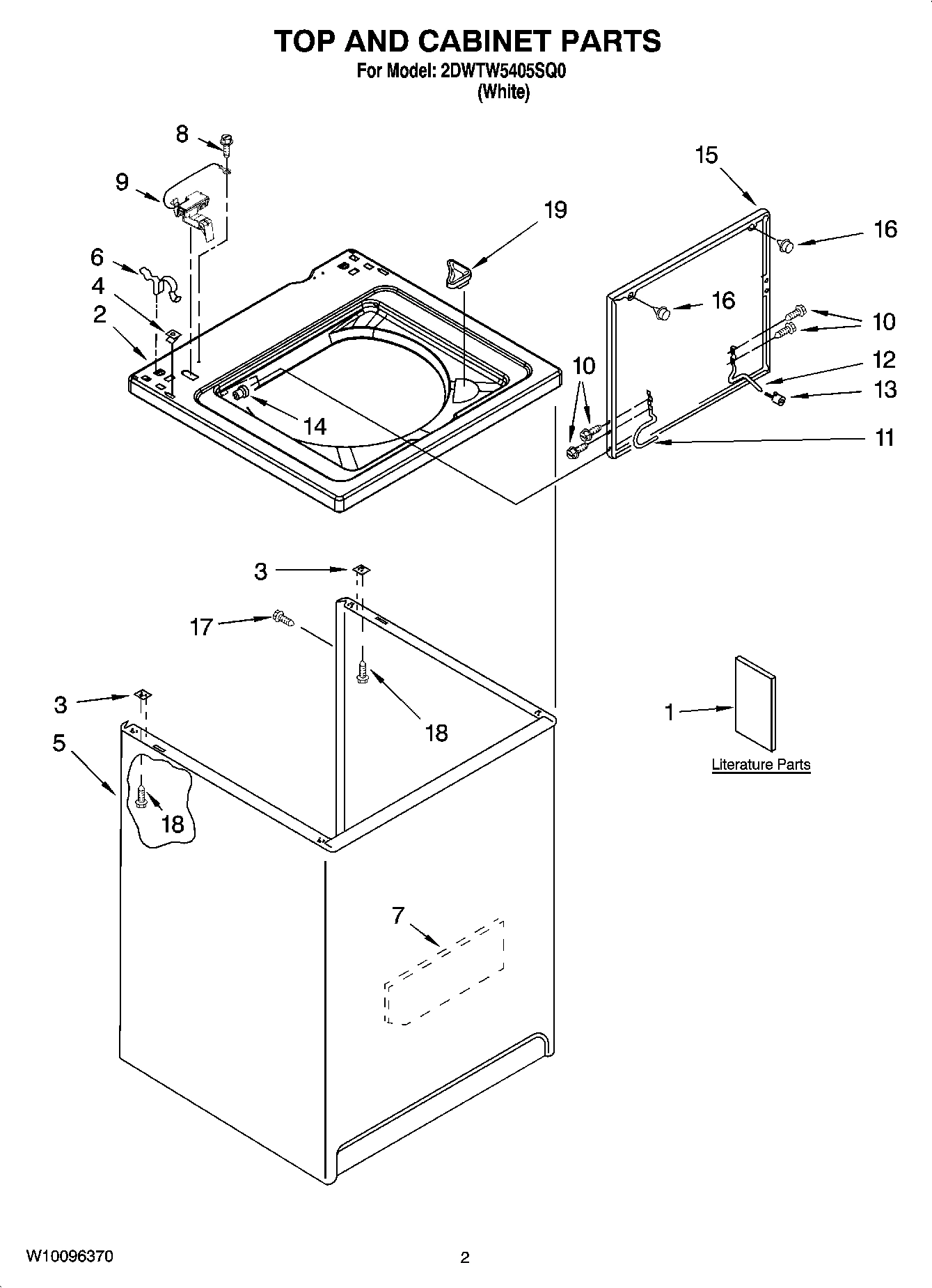 01 - TOP AND CABINET PARTS