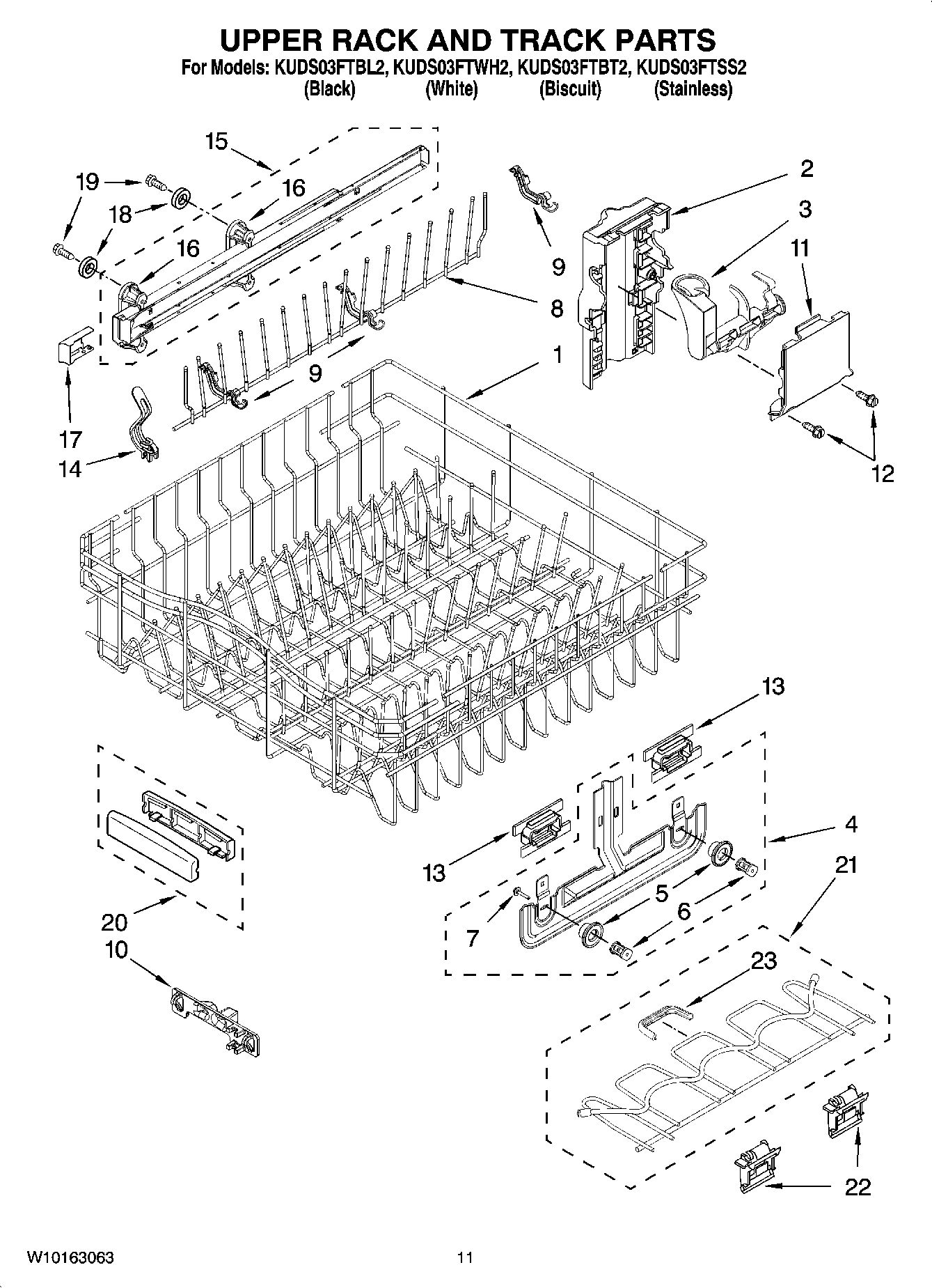 09 - UPPER RACK AND TRACK PARTS