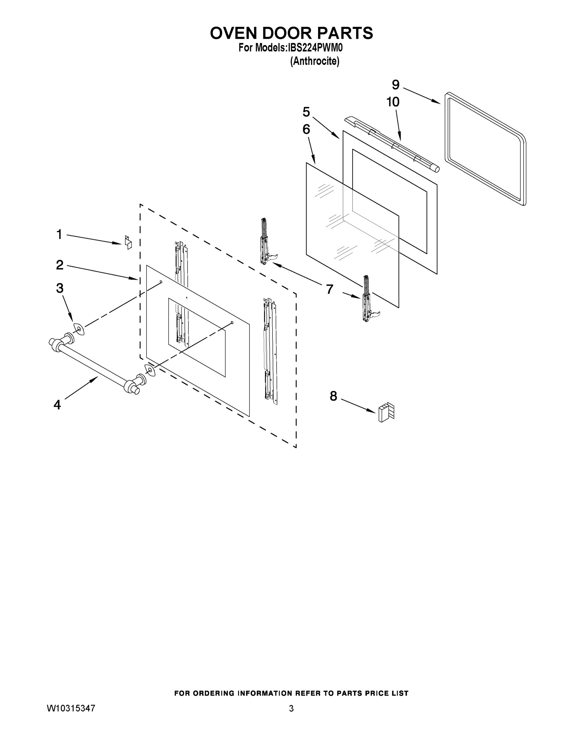 02 - OVEN DOOR PARTS