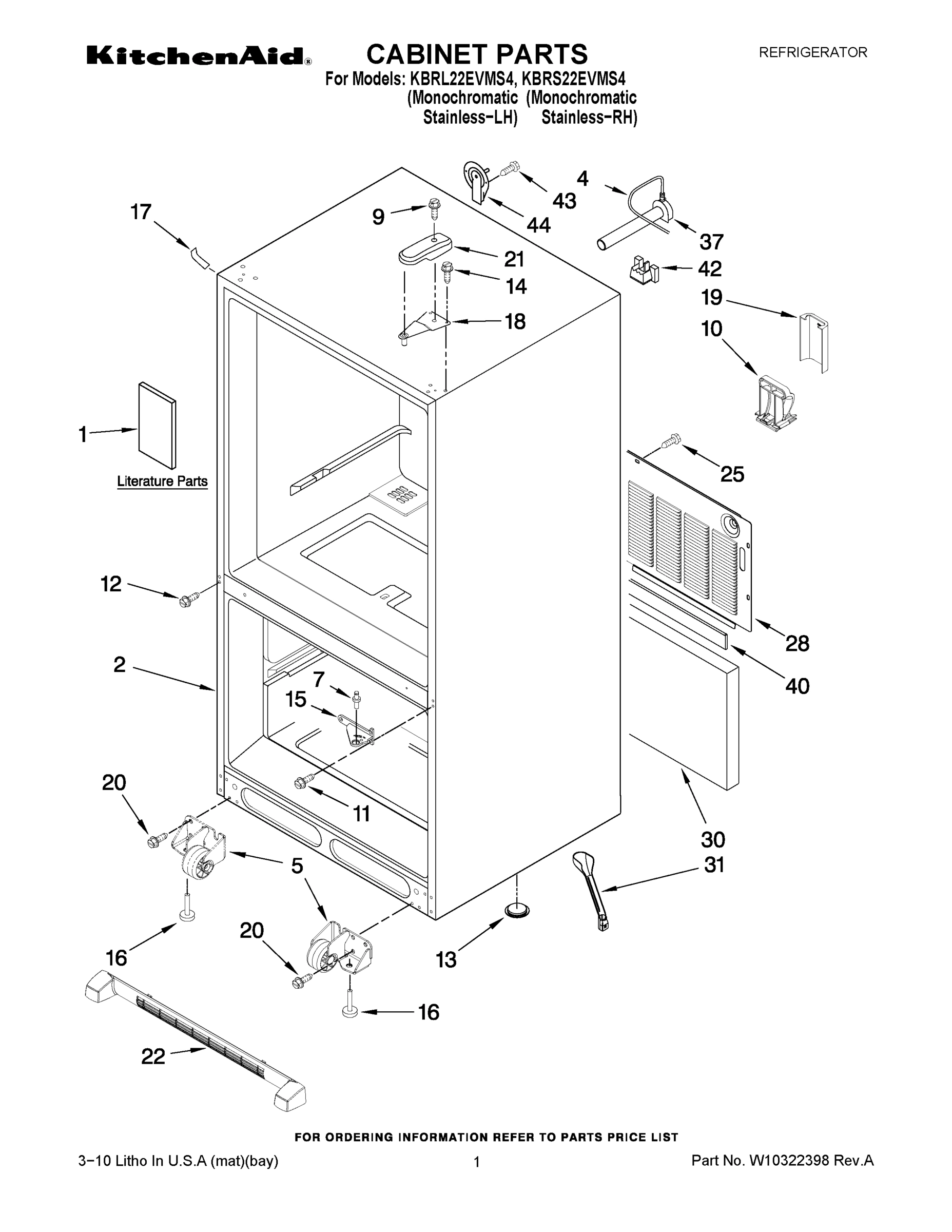 01 - CABINET PARTS